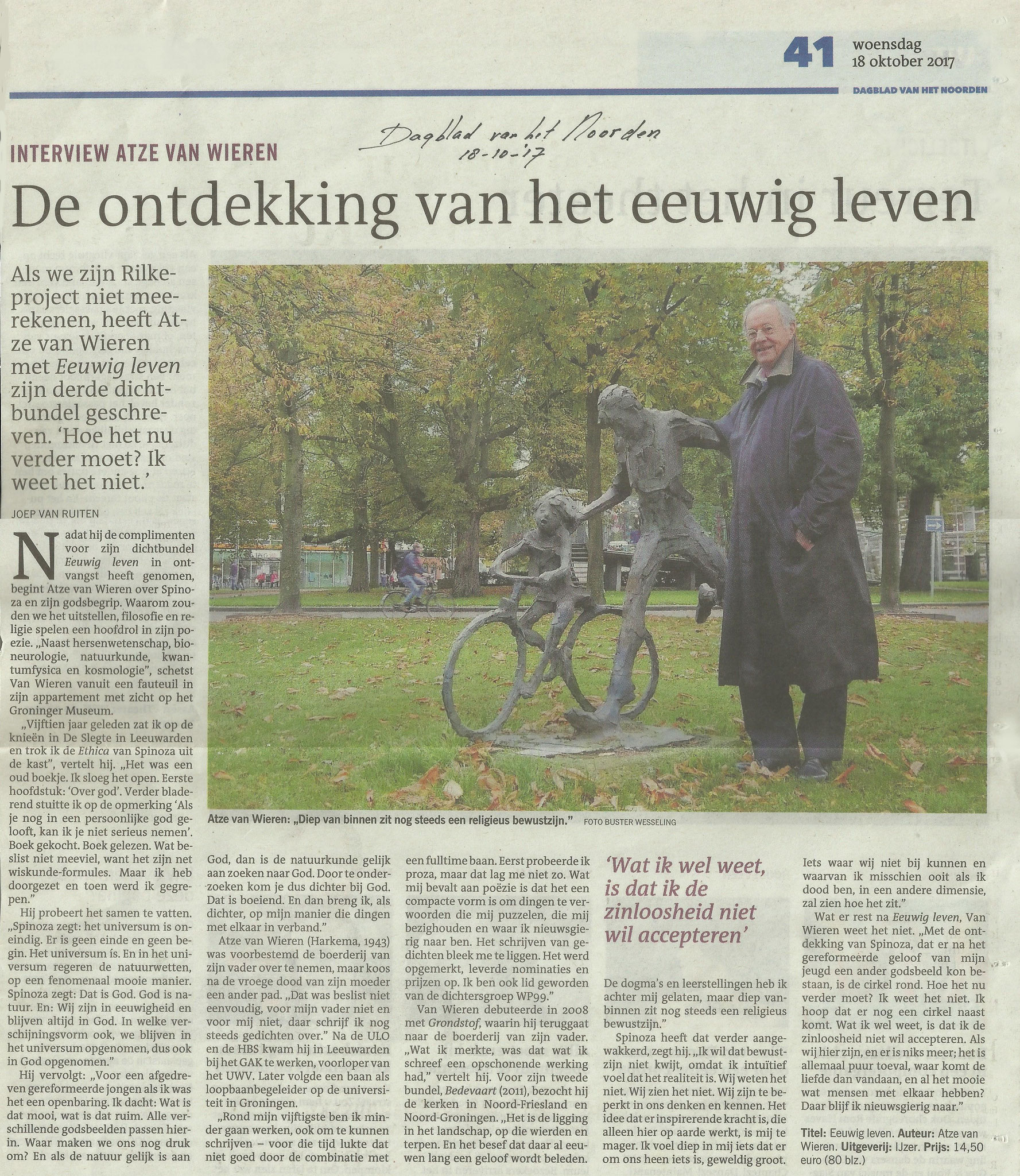 Eeuwig Leven 2017 - interview