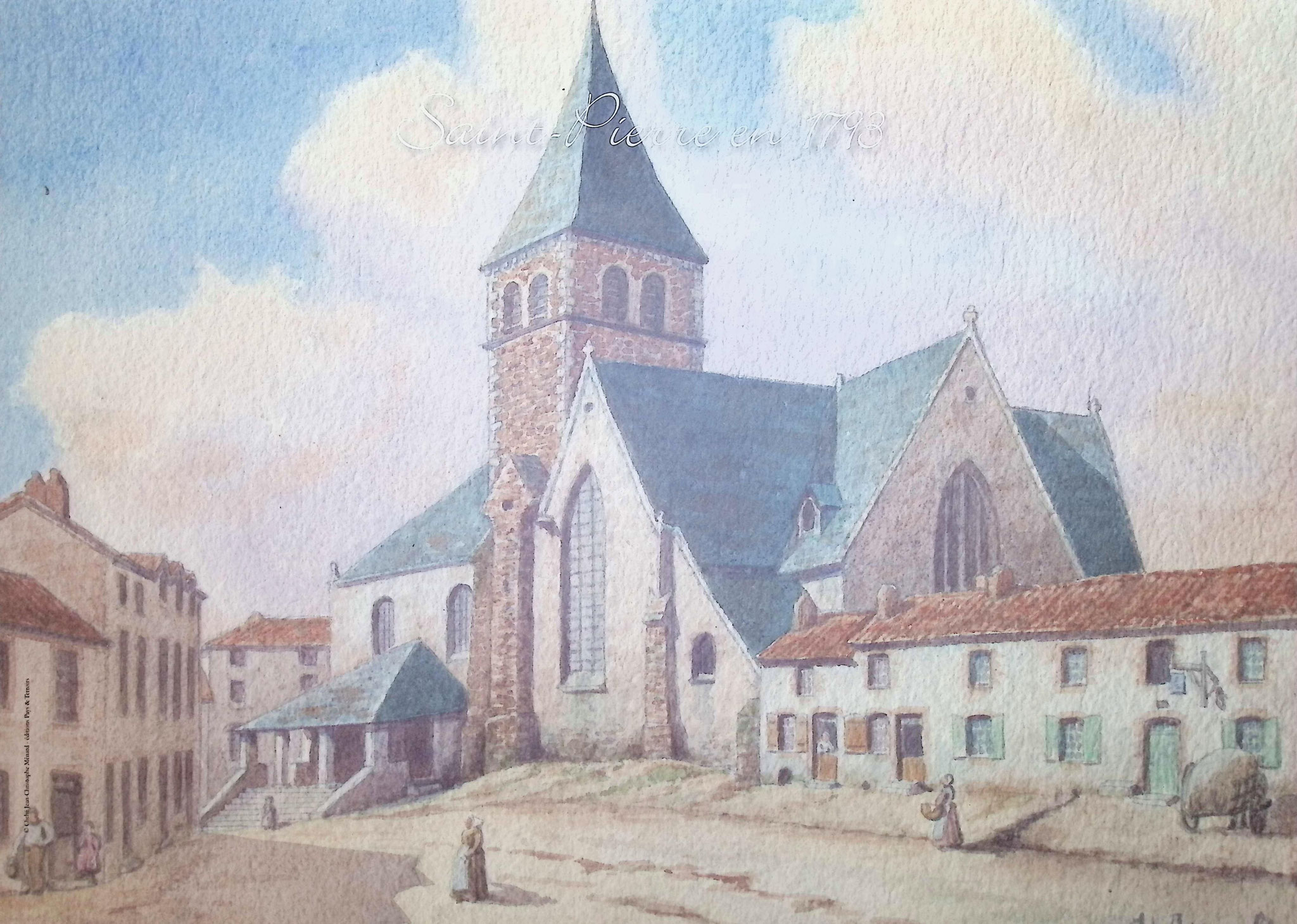L'église Saint-Pierre et son "caquetoir" (Charles Arnault)
