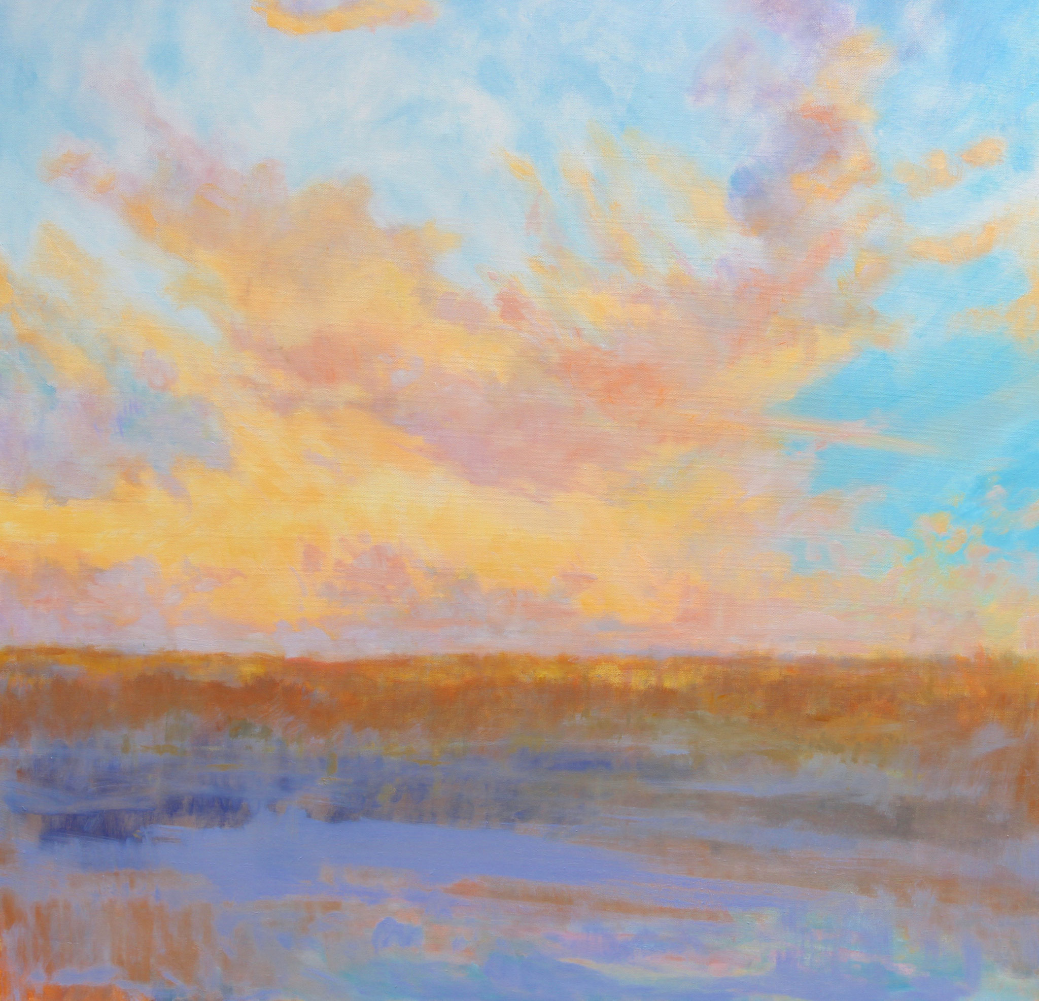 Gypsy Clouds at Sunset- oil- 36"x36" 