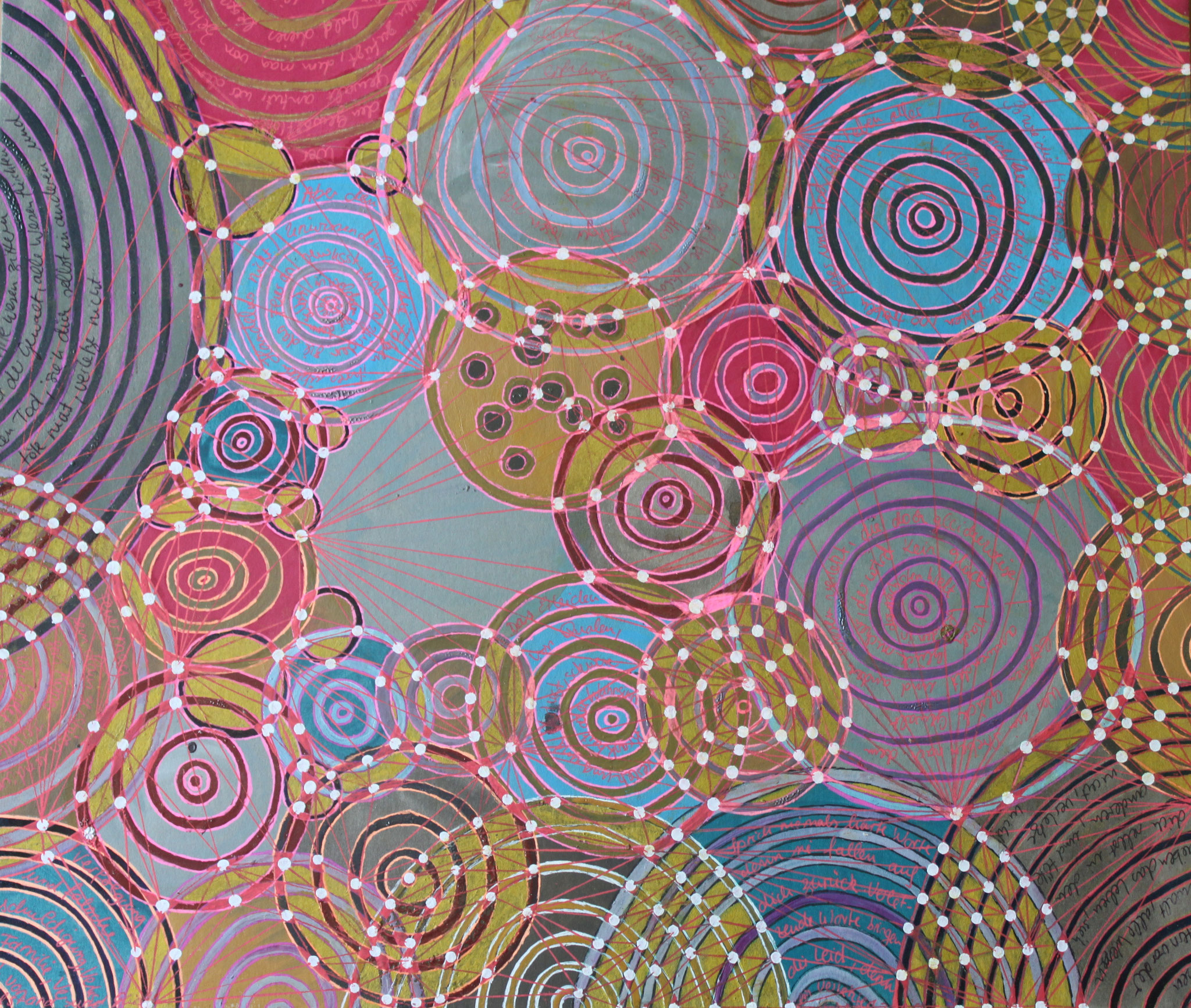 Sakura 9 - Die Gewalt; Mischtechnik auf Karton; 42 cm x 37 cm; 2018
