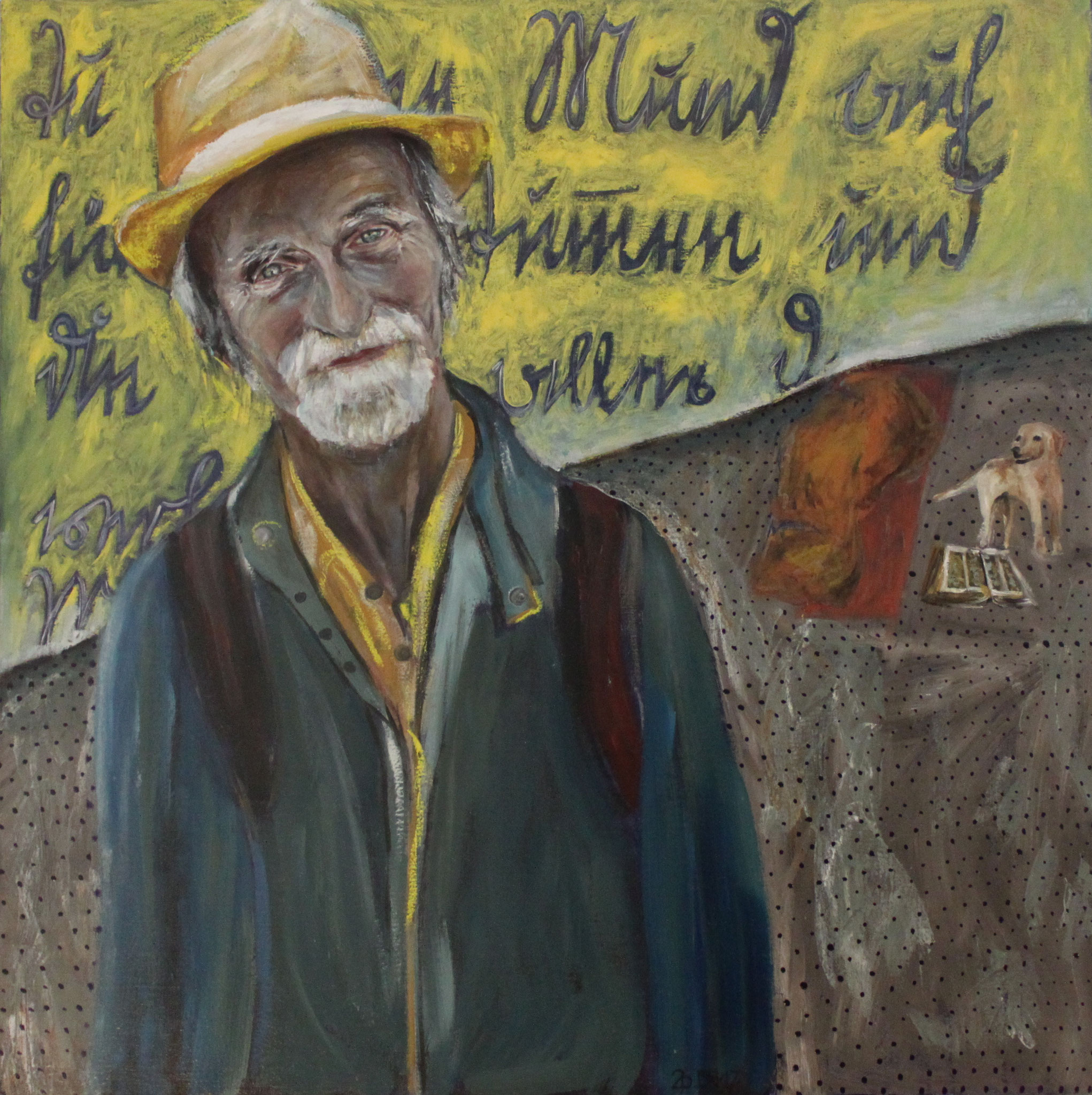 Rüdiger, 2017, Öl auf Leinwand, 80 cm x 80 cm x 4 cm