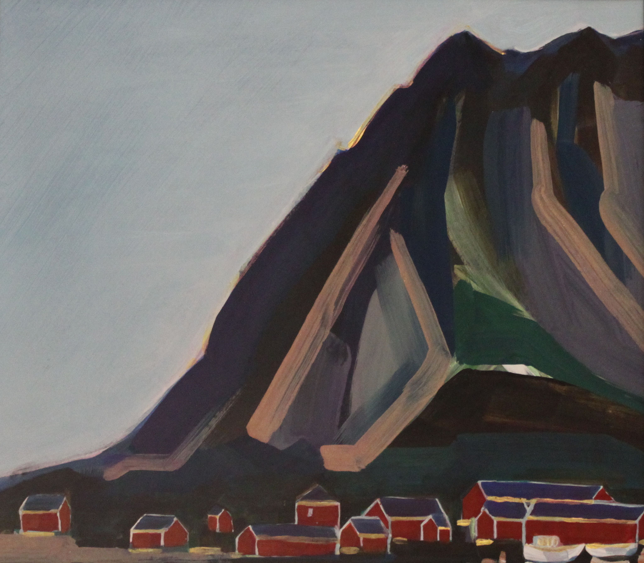 Norwegen I,  2018, Acryl auf Karton, 35 cm x 40 cm