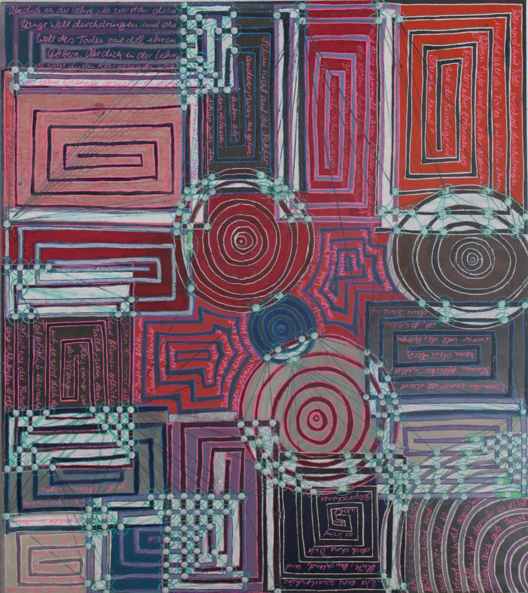 Sakura 4 - Die Blumen; Mischtechnik auf Karton; 42 cm x 37 cm; 2018