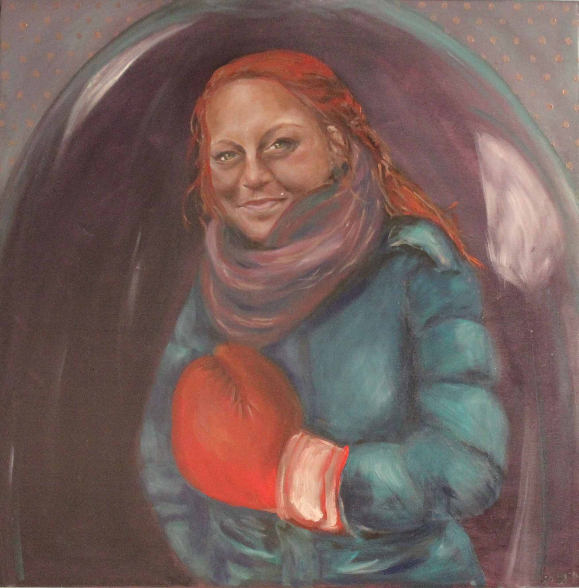 Melissa, 2018, Öl auf Leinwand, 80 cm x 80 cm x 4 cm