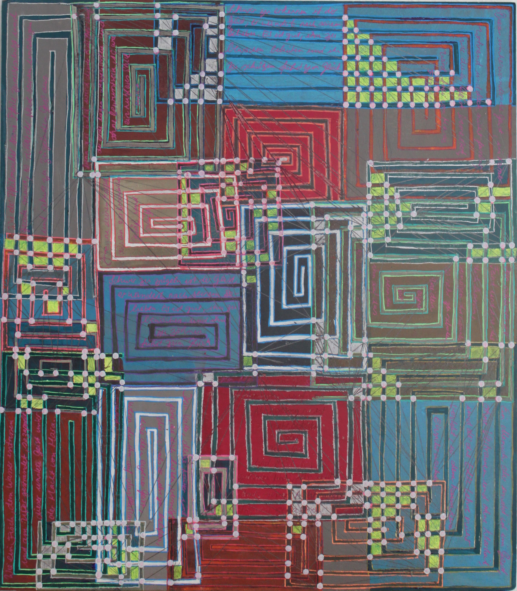 Sakura 3 - Der Geist; Mischtechnik auf Karton; 42 cm x 37 cm; 2018