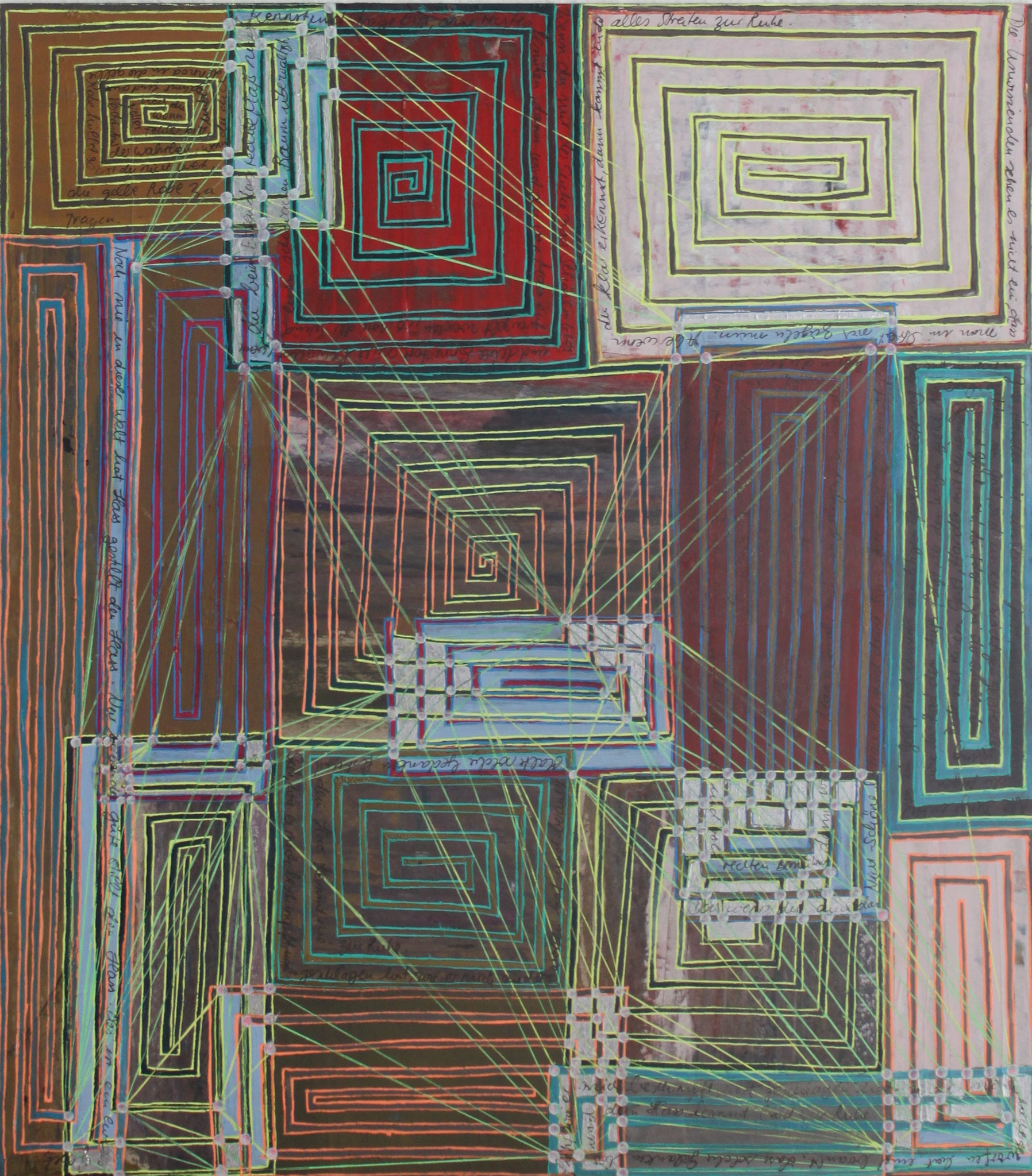 Sakura 1 - Die Wahl; Mischtechnik auf Karton; 42 cm x 37 cm; 2018