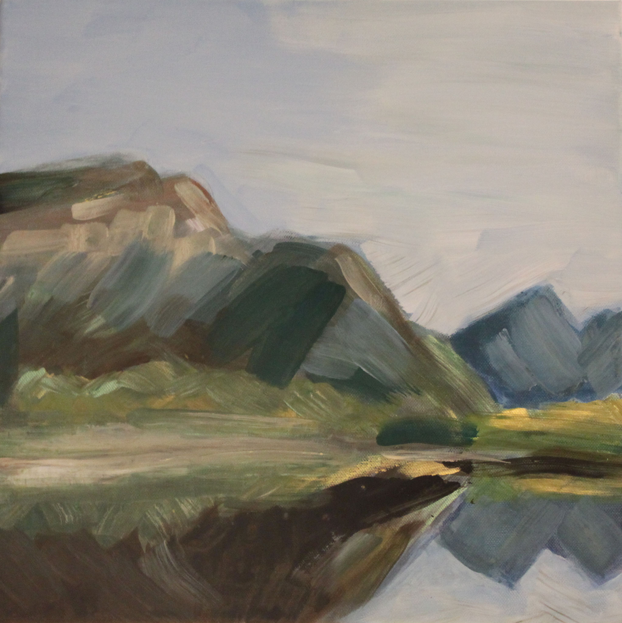 Norwegen VIII, 2018, Acryl auf Leinwand, 40 cm x 40 cm