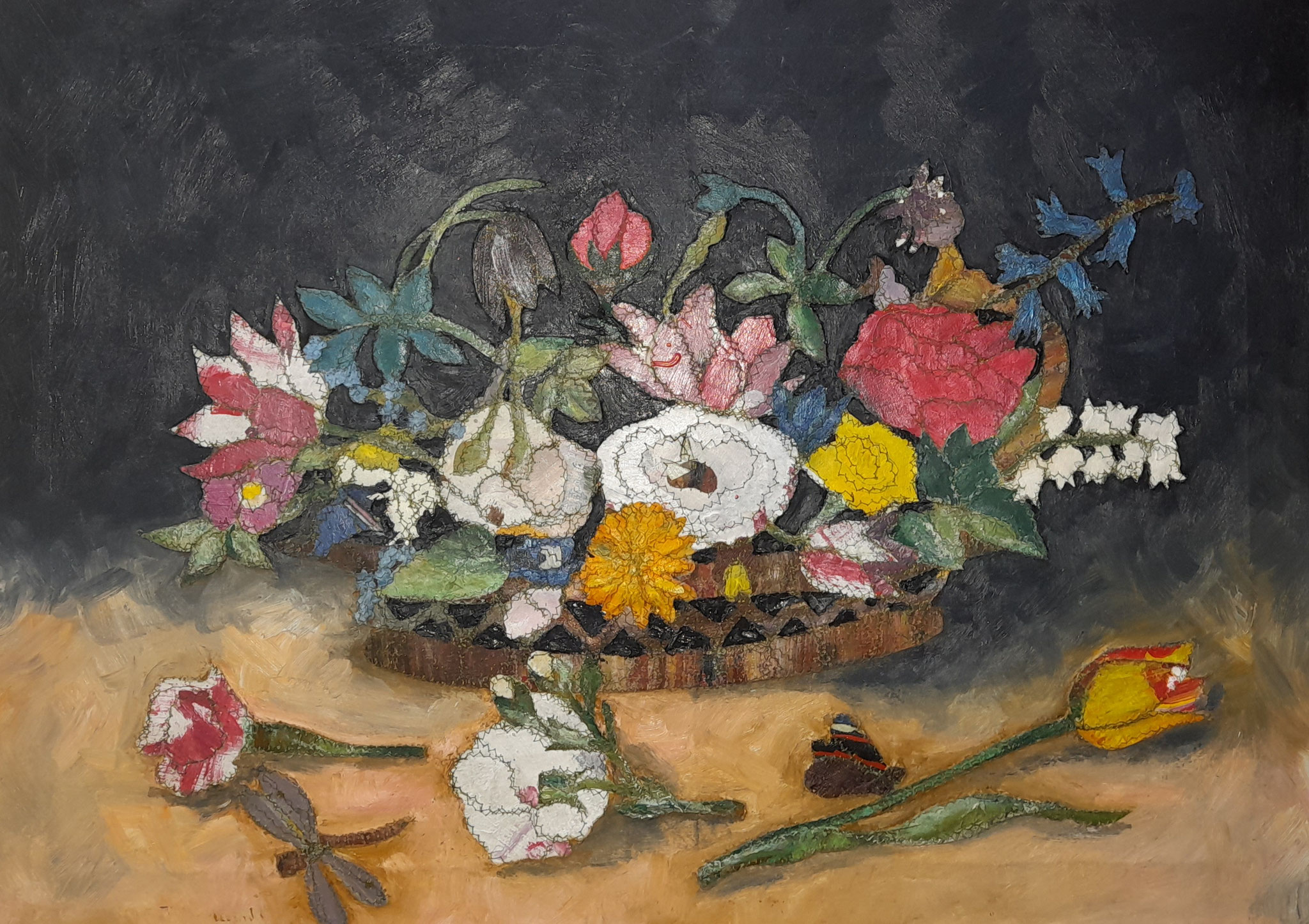 Nach Ambrosius Bosschaert - Flower Stilllife with dragonfly