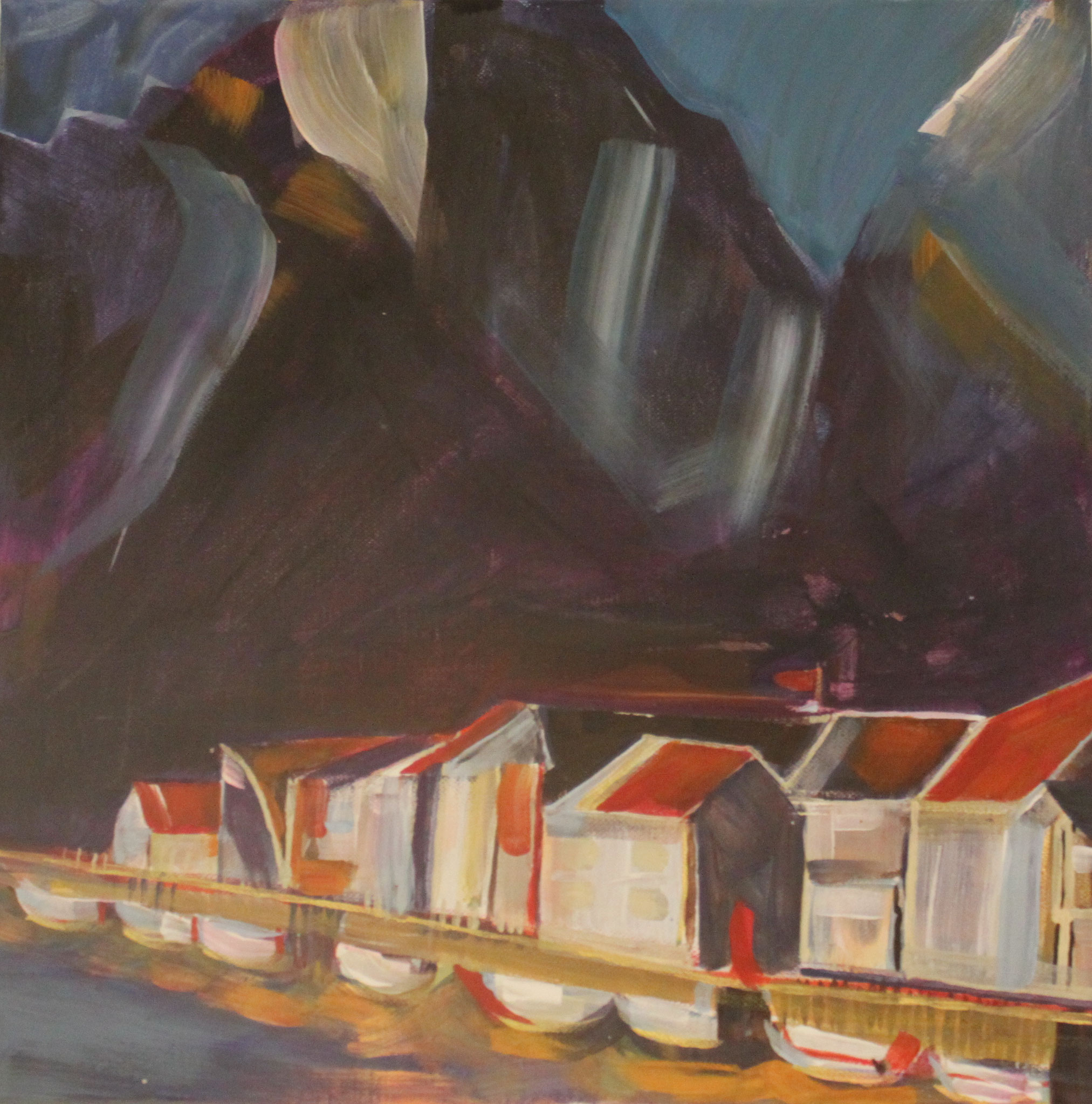Norwegen VII, 2018, Acryl auf Leinwand, 40 cm x 40 cm