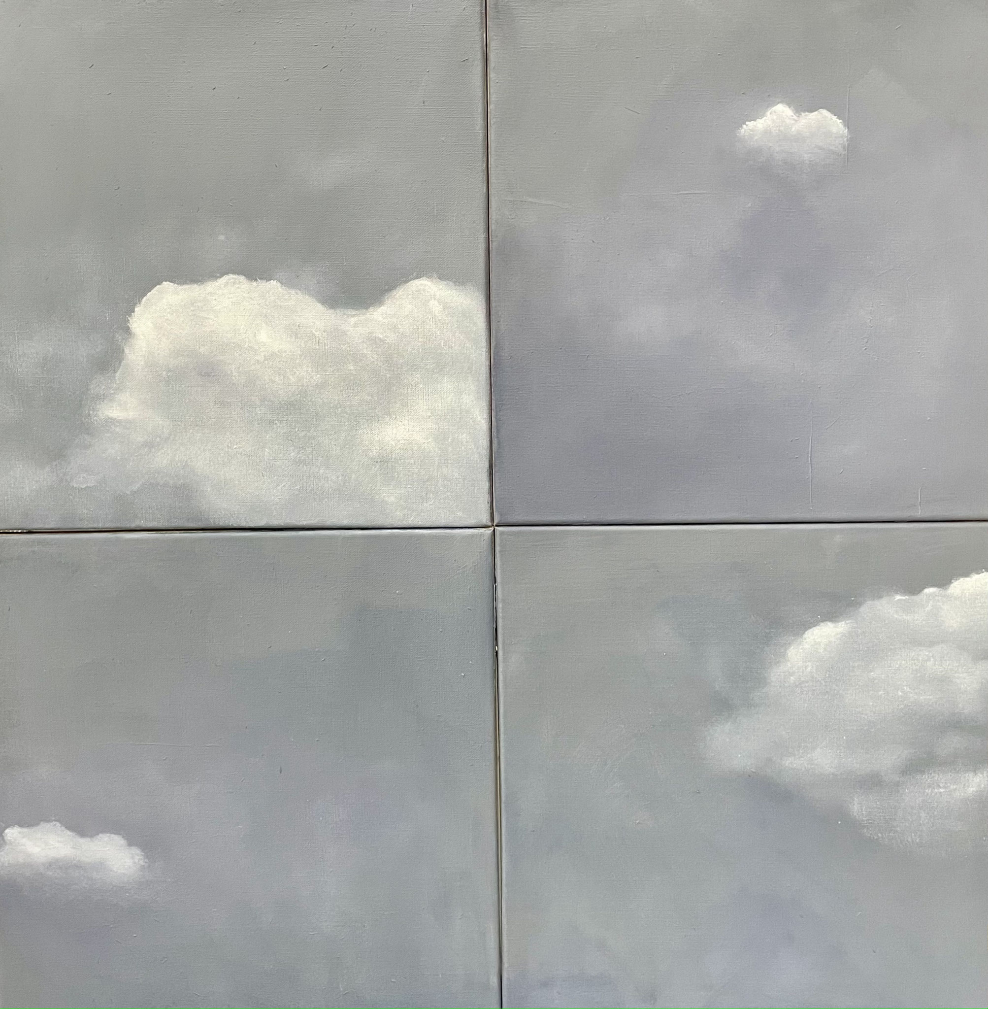 4clouds | 80x80cm | pigmente acryl + öl auf leinen | 2025