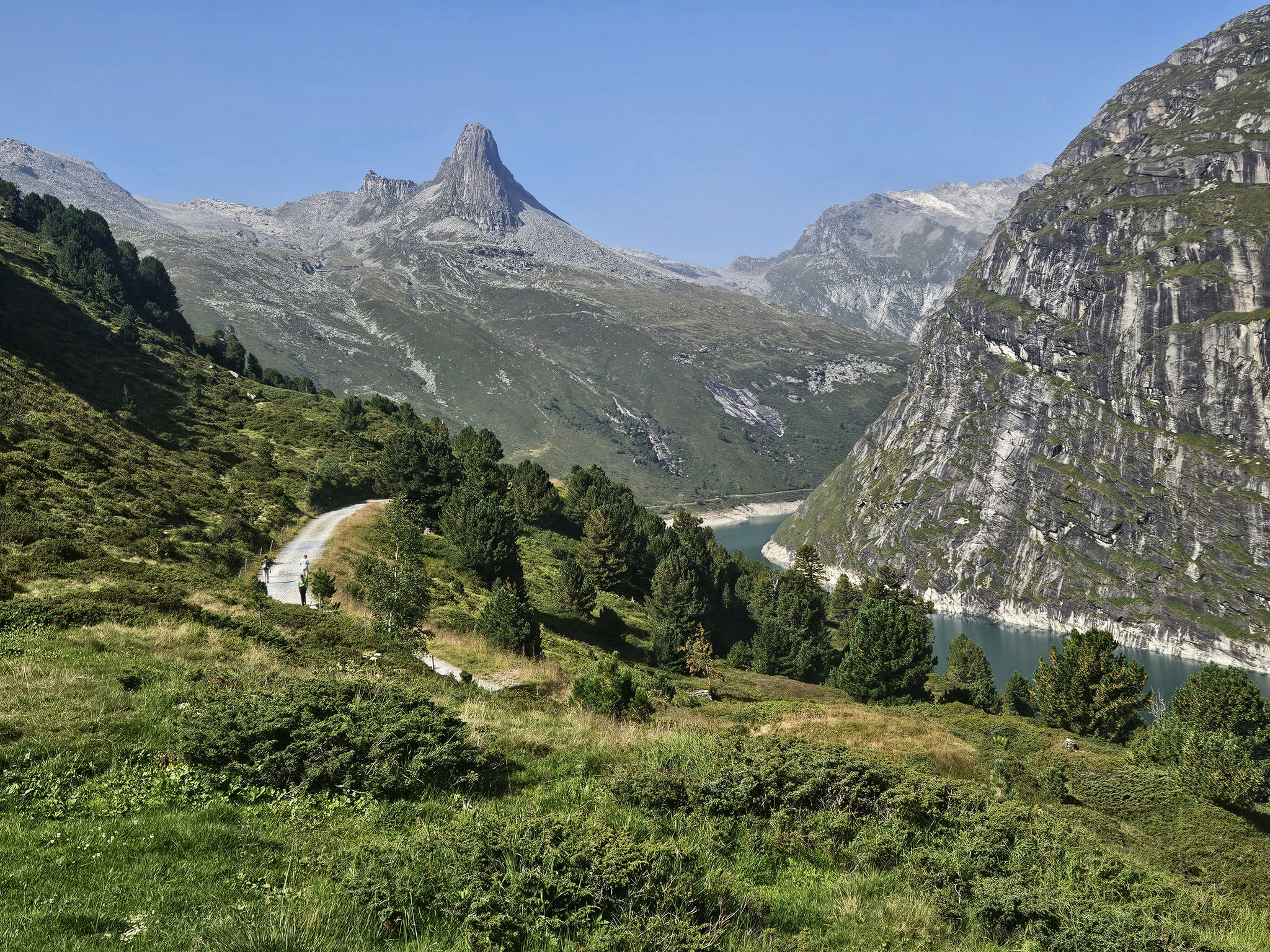 Zervreilasee mit Zervreilahorn (Rückblick).