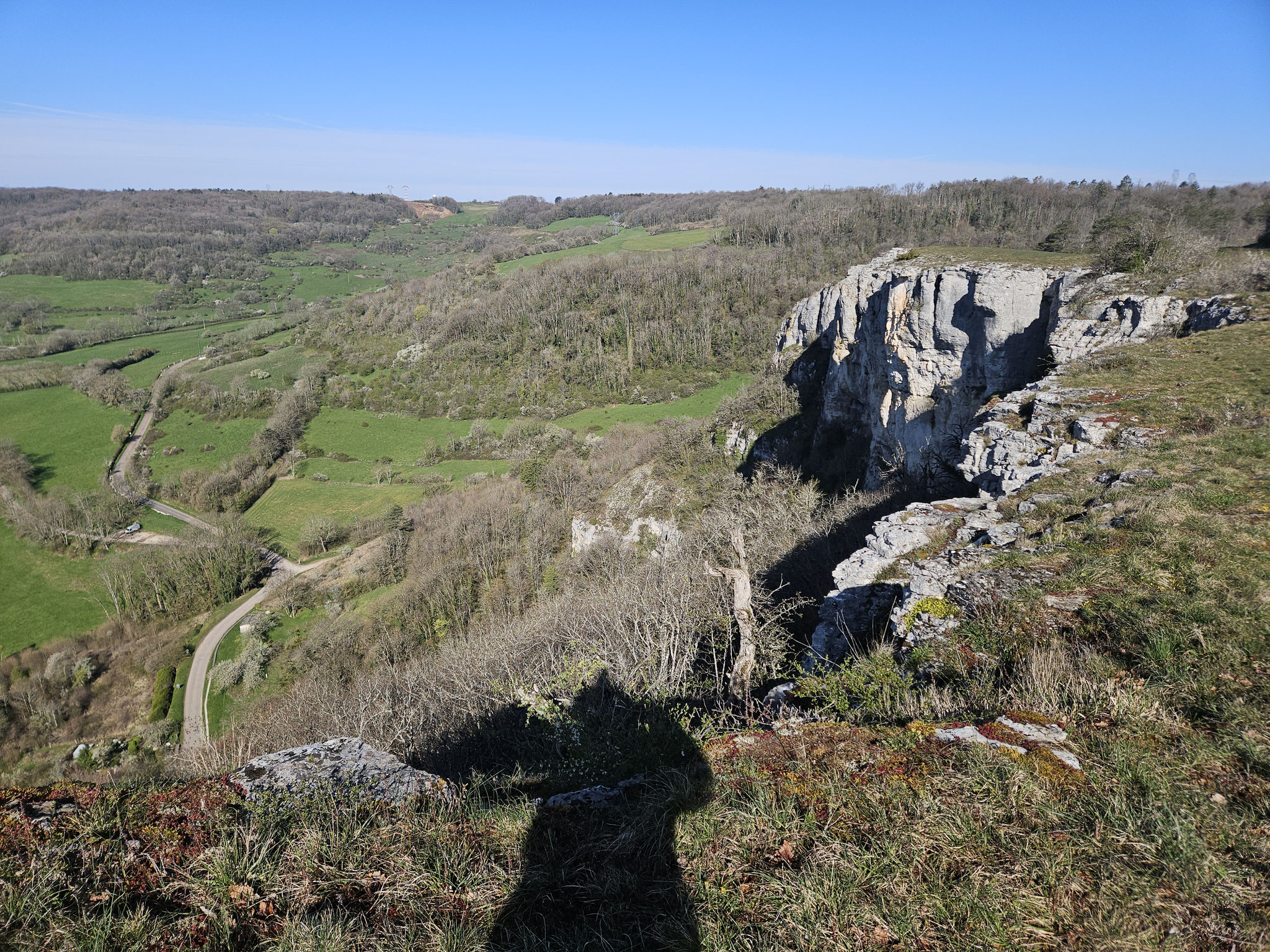 Falaises de Baulme, Blick nach Westen.