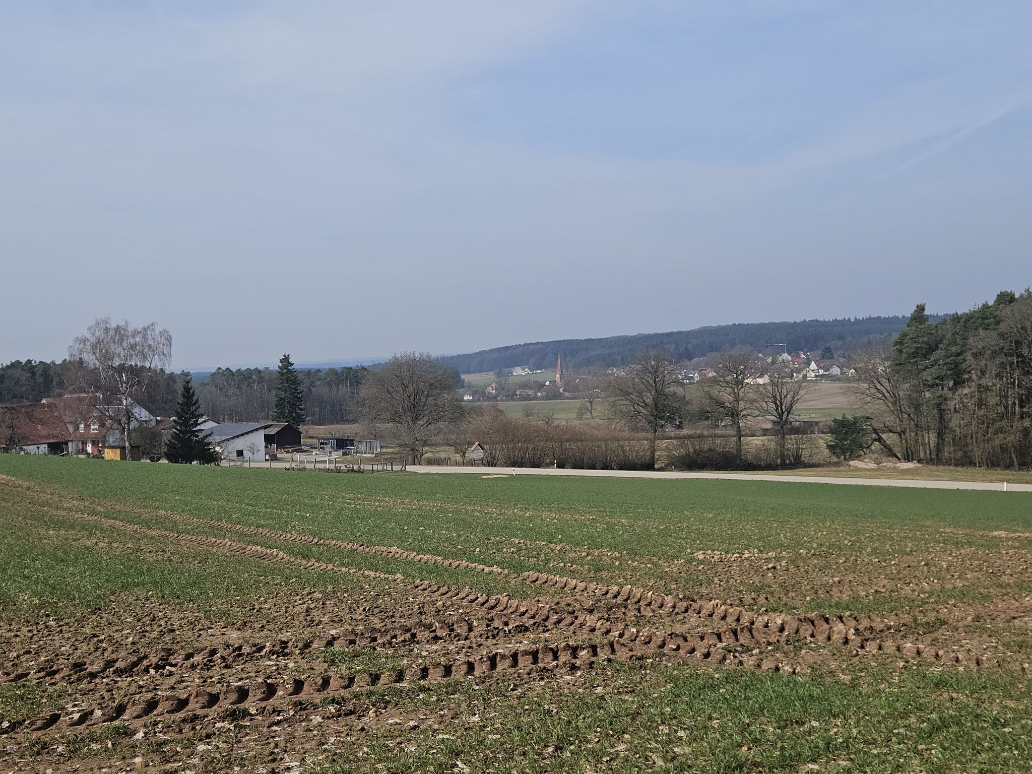 Eichenberg, Blick gegen Haundorf.