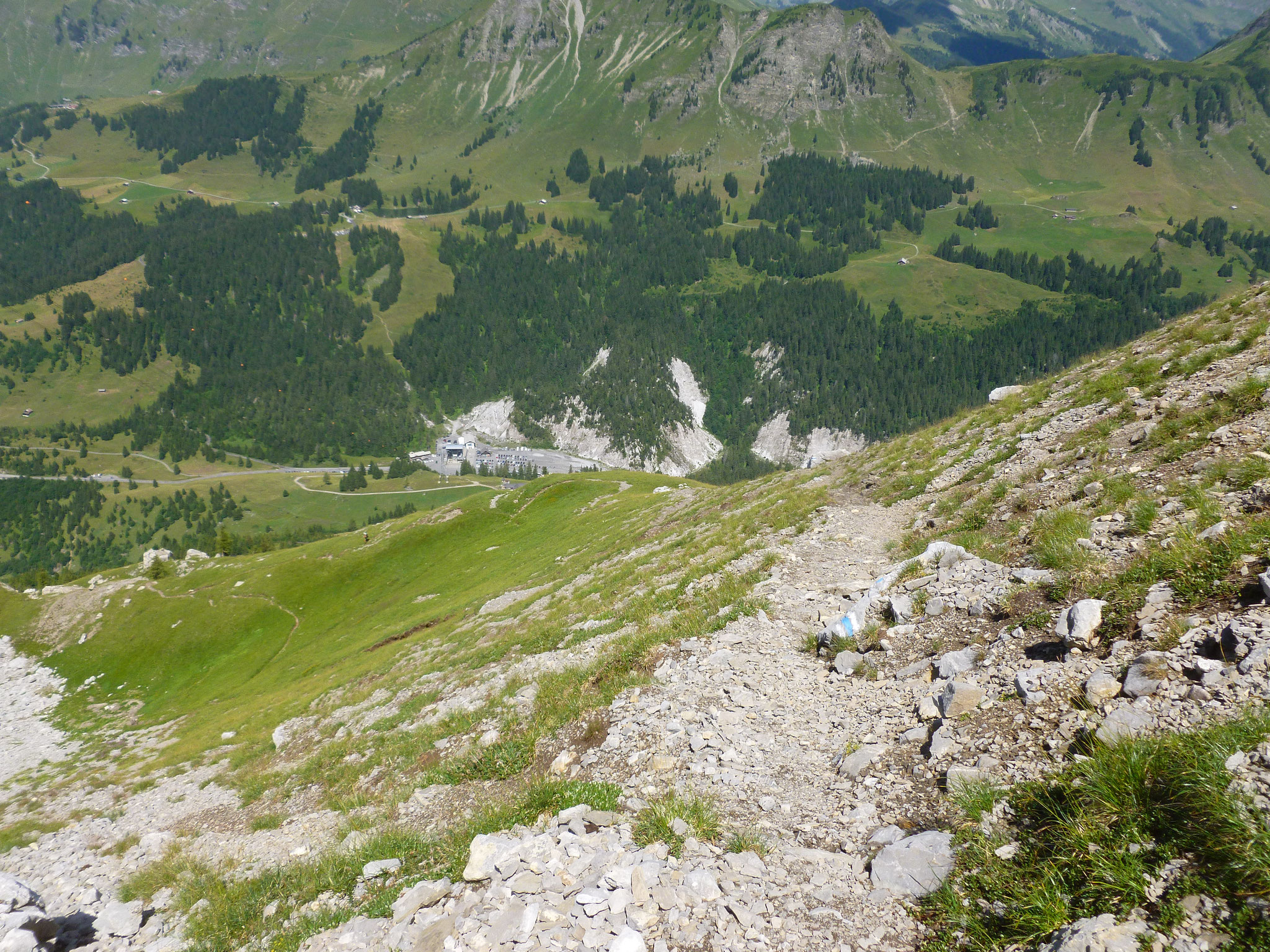 Col du Pillon, etwa 90 Minuten nach dem Start.