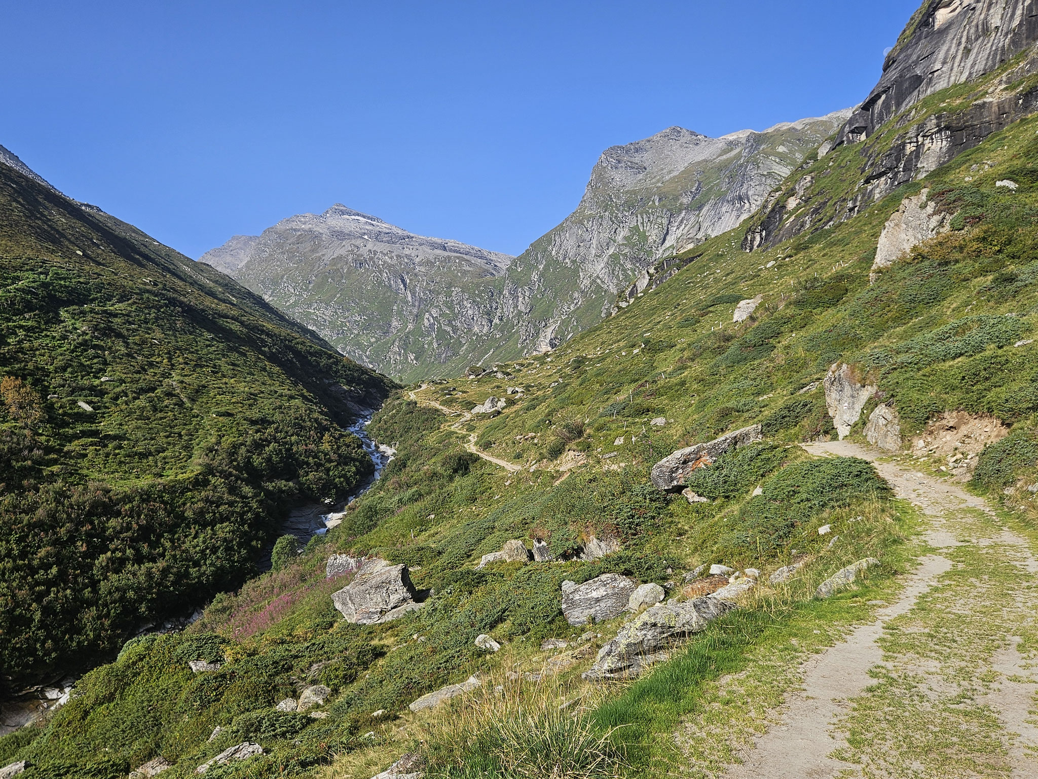 Läntaweg, Blick zurück.