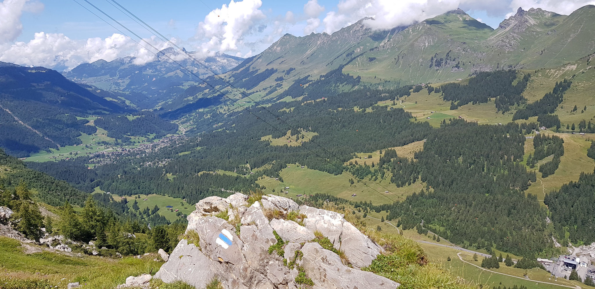 Ormond-Tal mit Les Diablerets und Tours de Leysin.