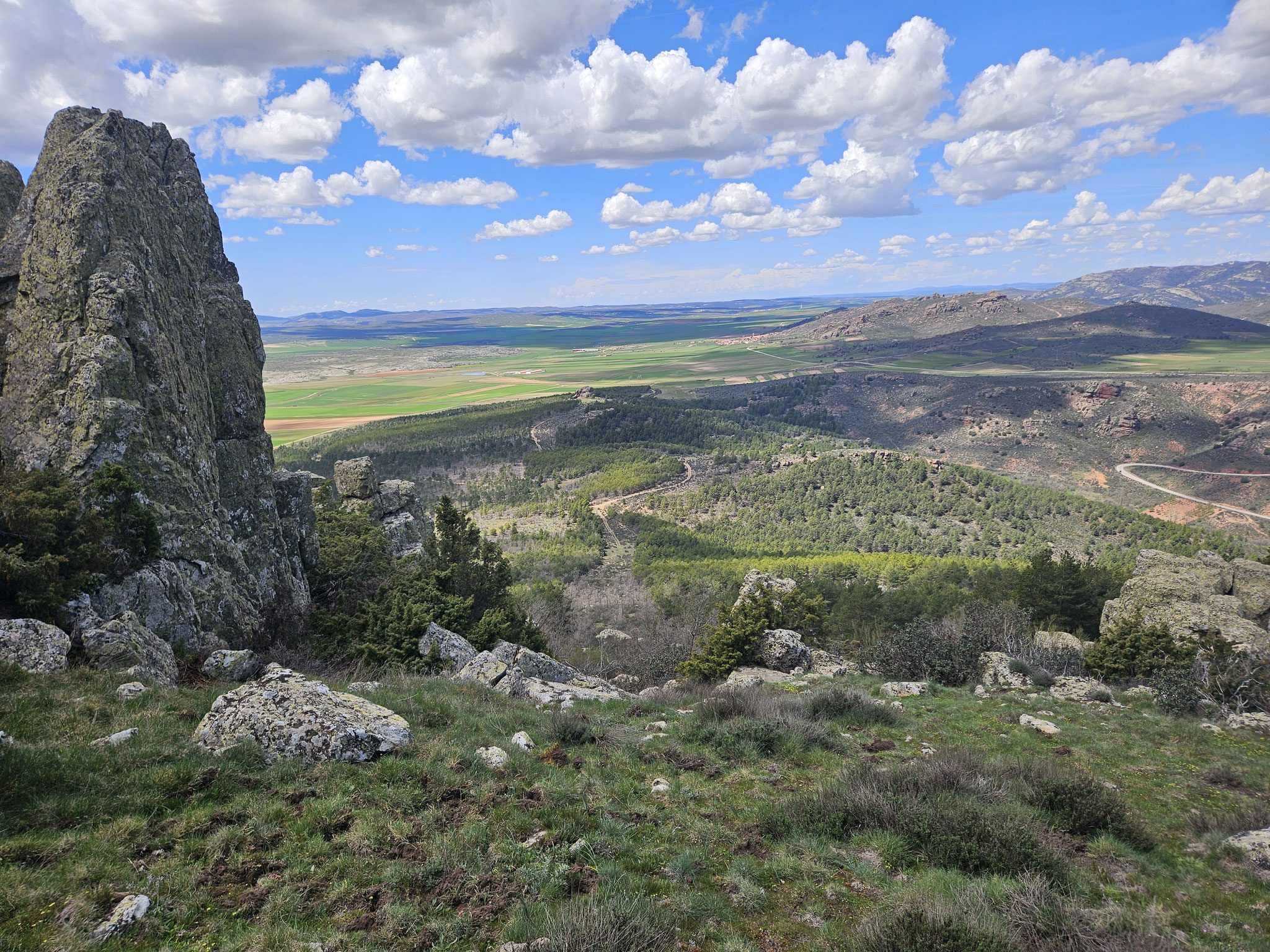 San Ginés: Blick über Ródenas nach Nordwesen.