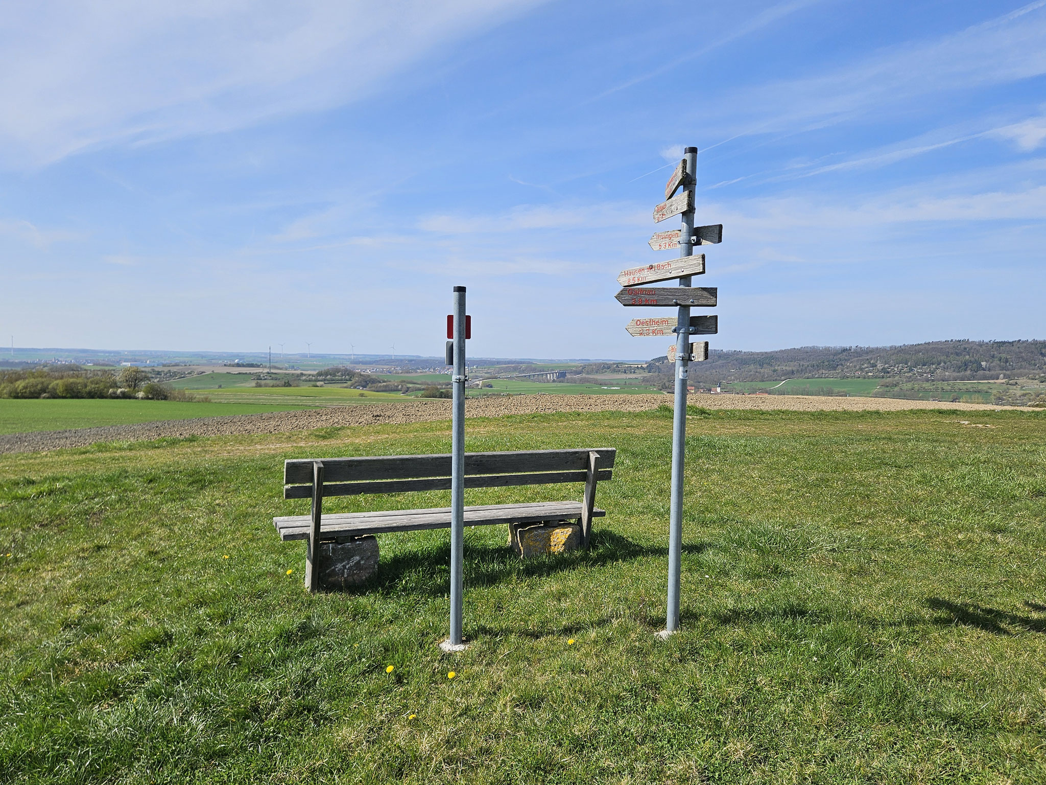 Beim Eichelberg, Blick über A7 Richtung Rothenburg.
