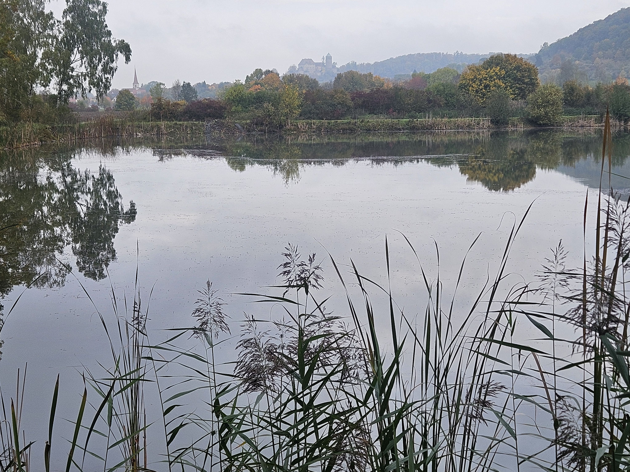 Weiher mit Burg Colmberg.