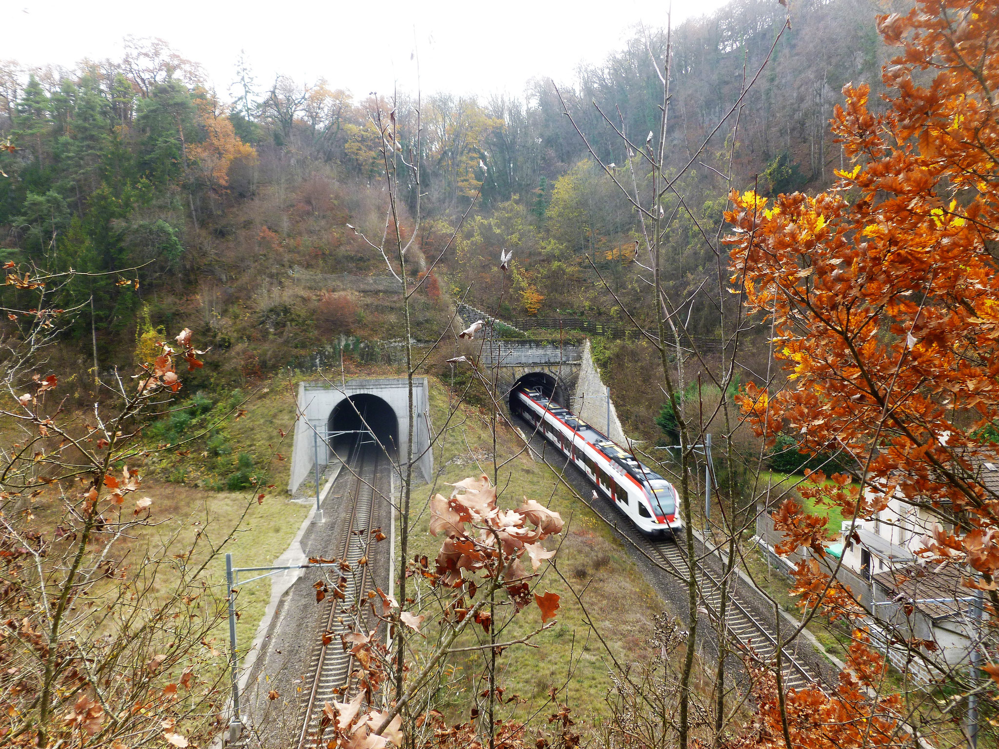 Mormont-Eisenbahntunnels, Nordportale.