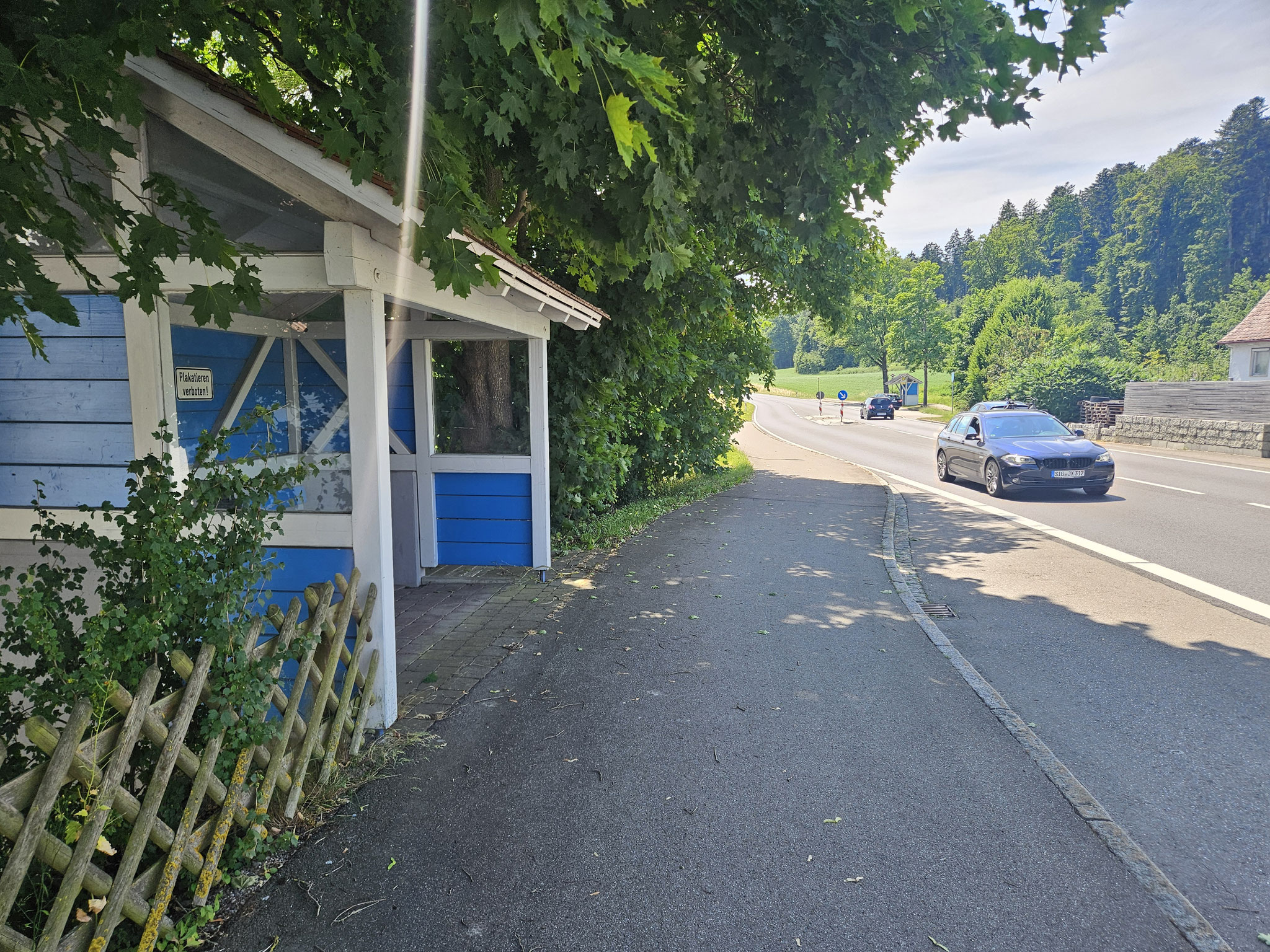 Schwarzenbach, Bushaltestelle.
