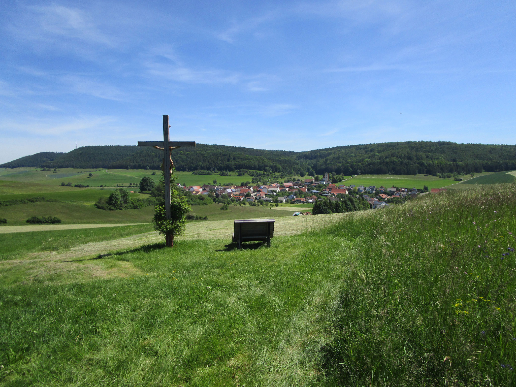 Ob Hondingen. Das Kreuz steht praktisch auf der EHWS.