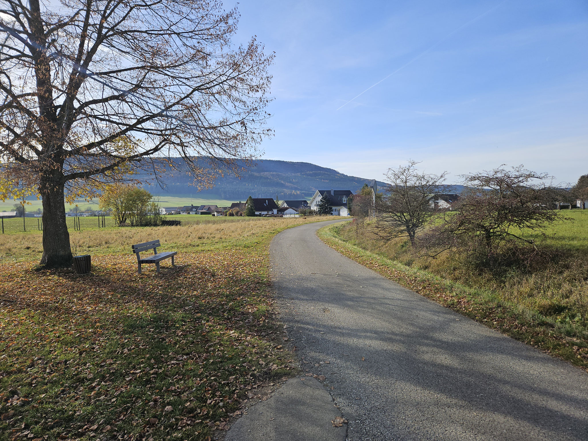 Am Aufstieg zum Albtrauf. Blick rückwärts zur Baaralb (Zundelberg).
