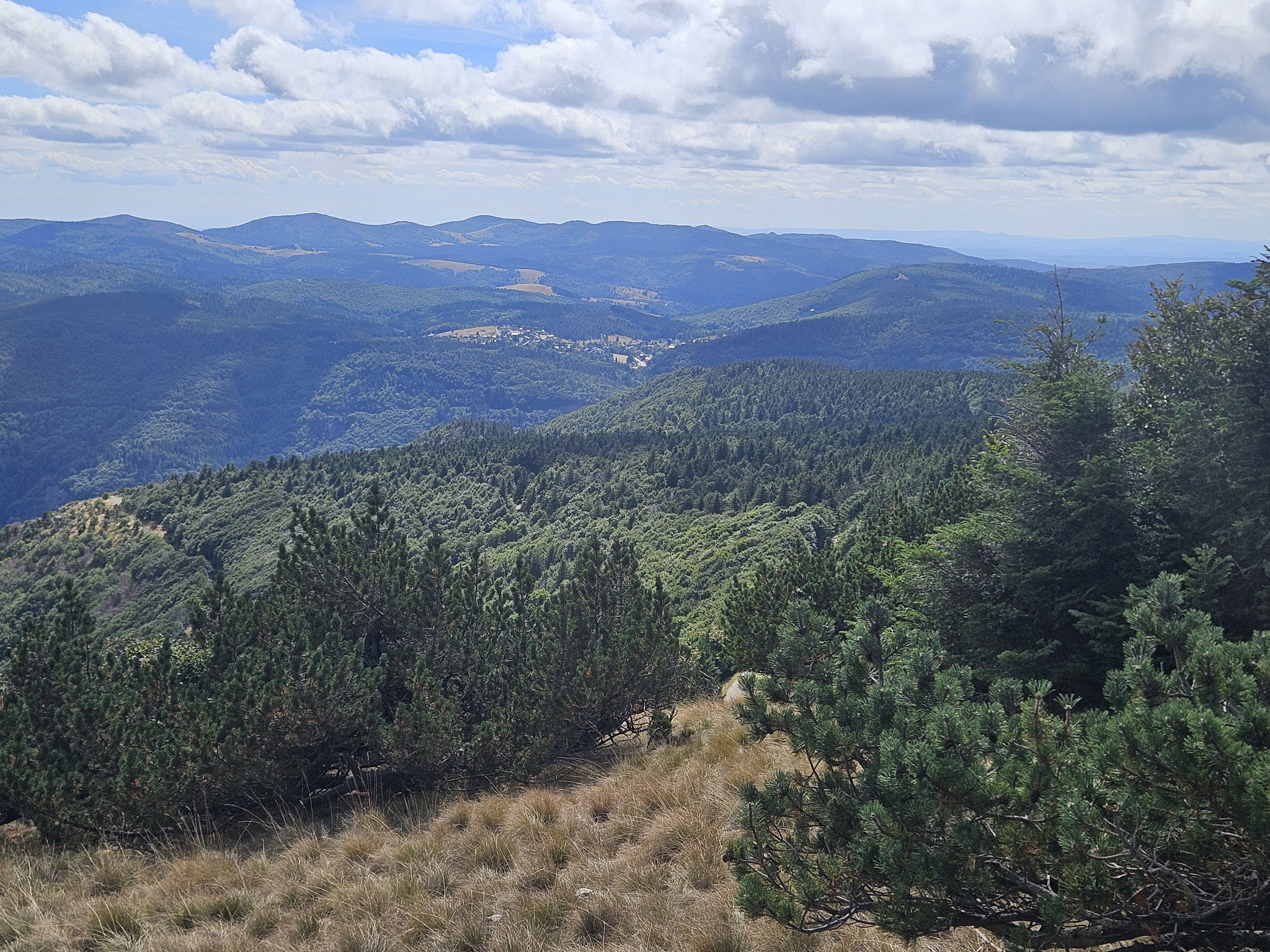 Mont Aigoual, Rückblick auf Hérault-Tal und L'Espérou.