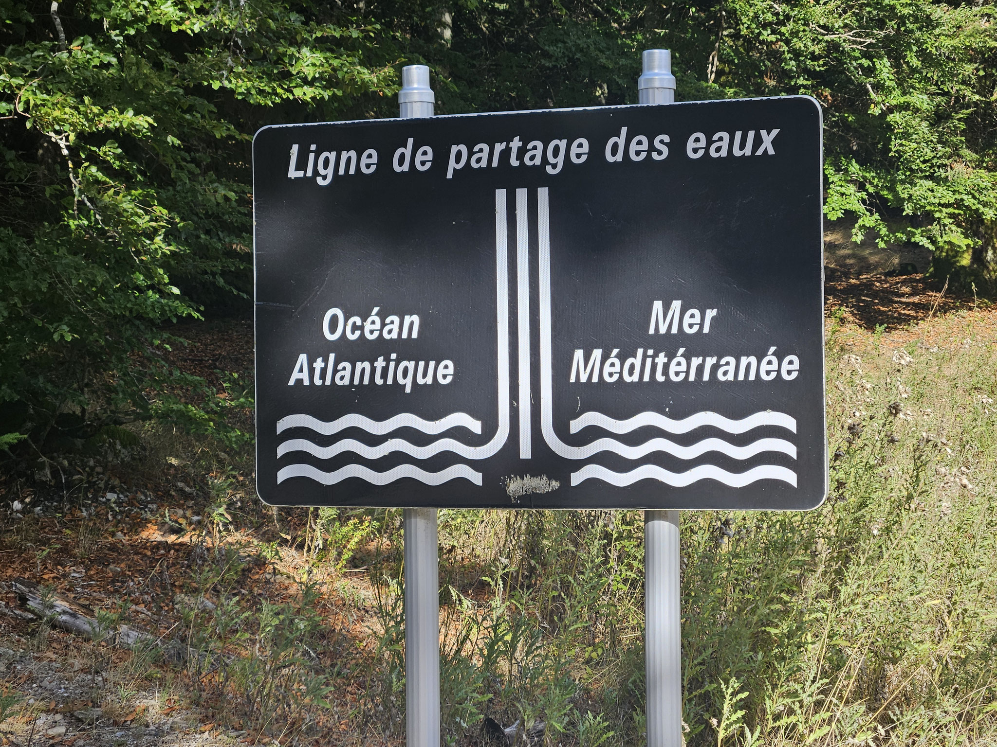 EHWS-Schild auf dem Col du Minier.