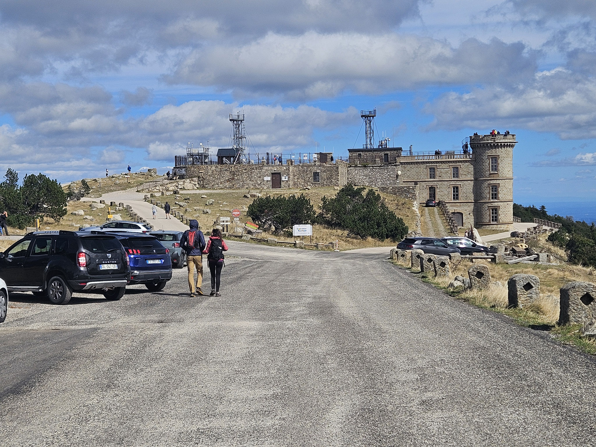 Mont Aigoual, Parkplatz und Observatorium.