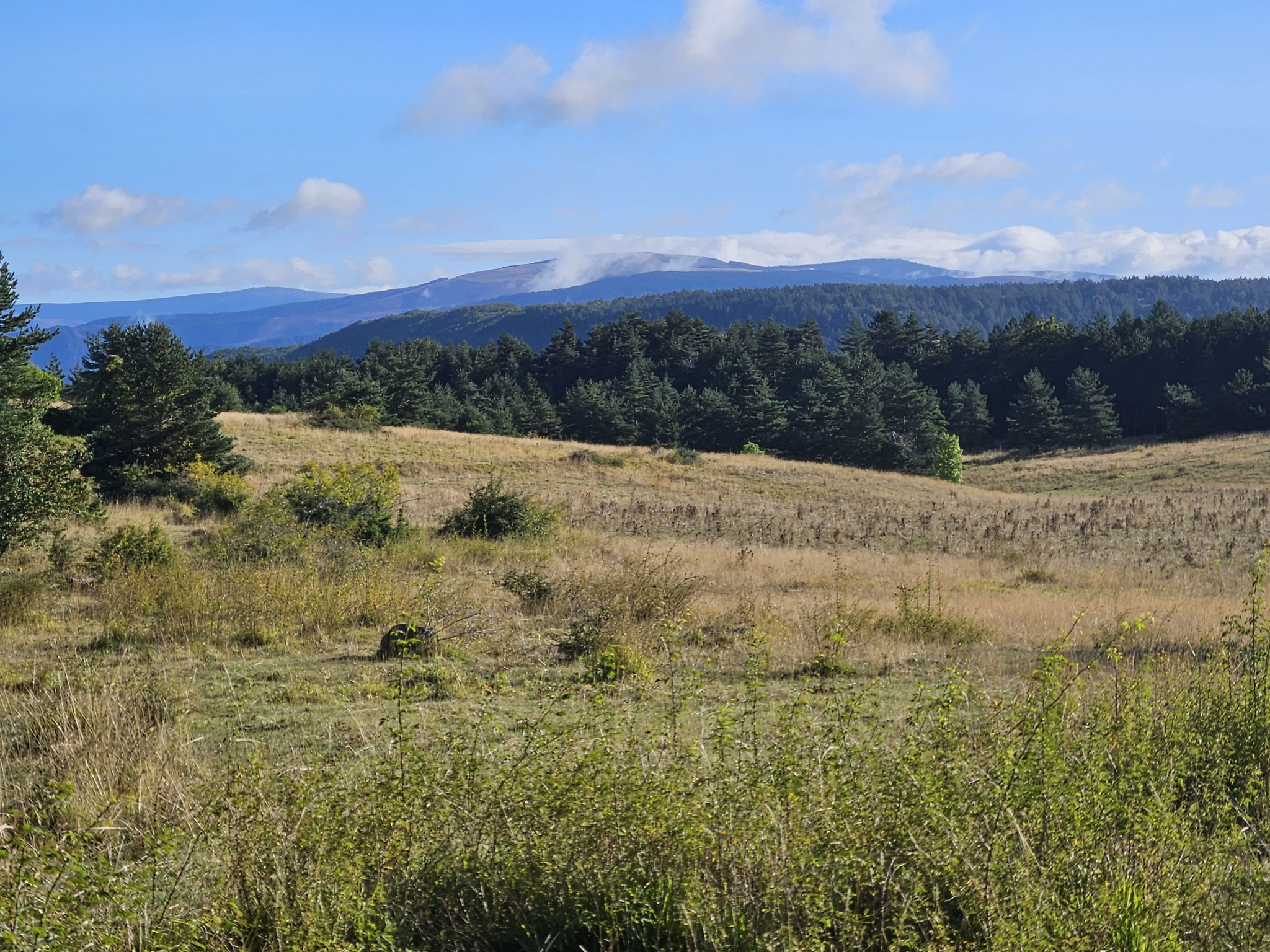 Col des Faïsses, Blick zum Lozère-Massif.