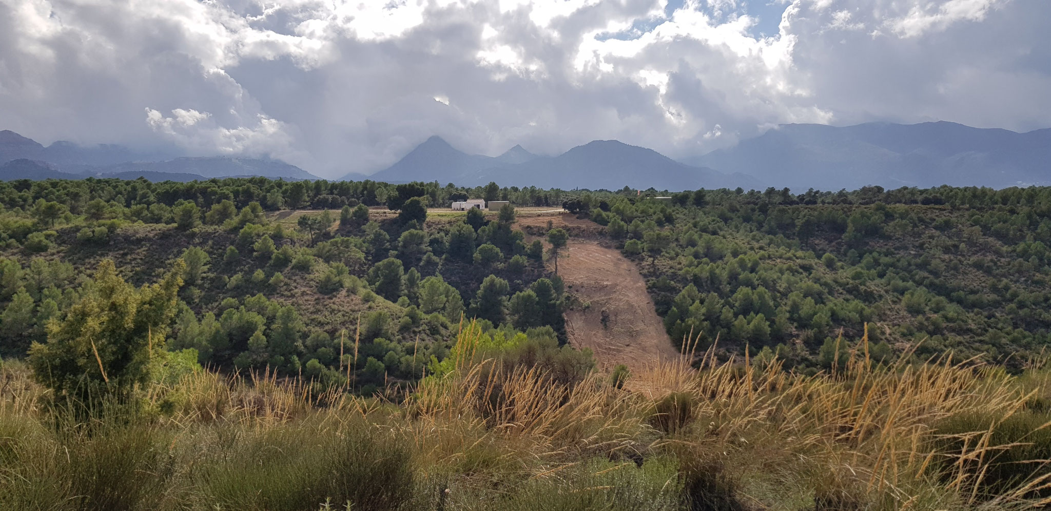 Rückblick zum Flugplatz, Sierra de Almijara.