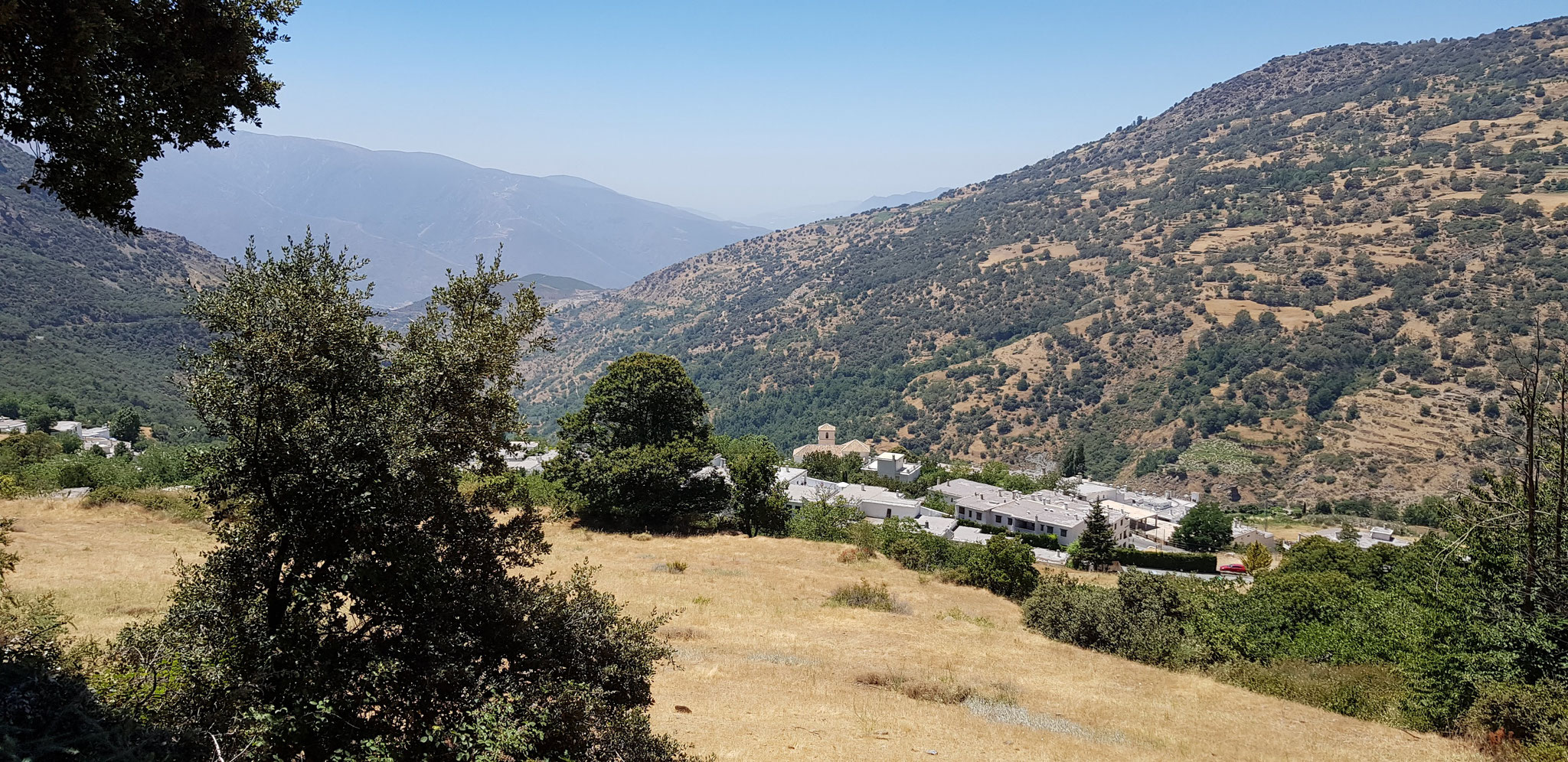 Rückblick auf Bubión. Sierra de Lújar.