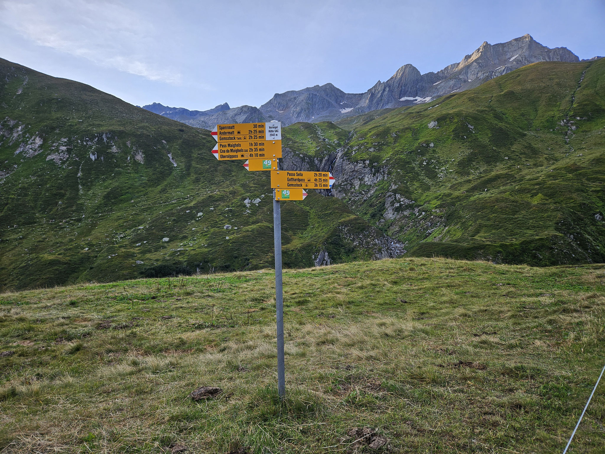 Bei der Vermigelhütte, Blick Richtung Barbarera-Alv-Kette.