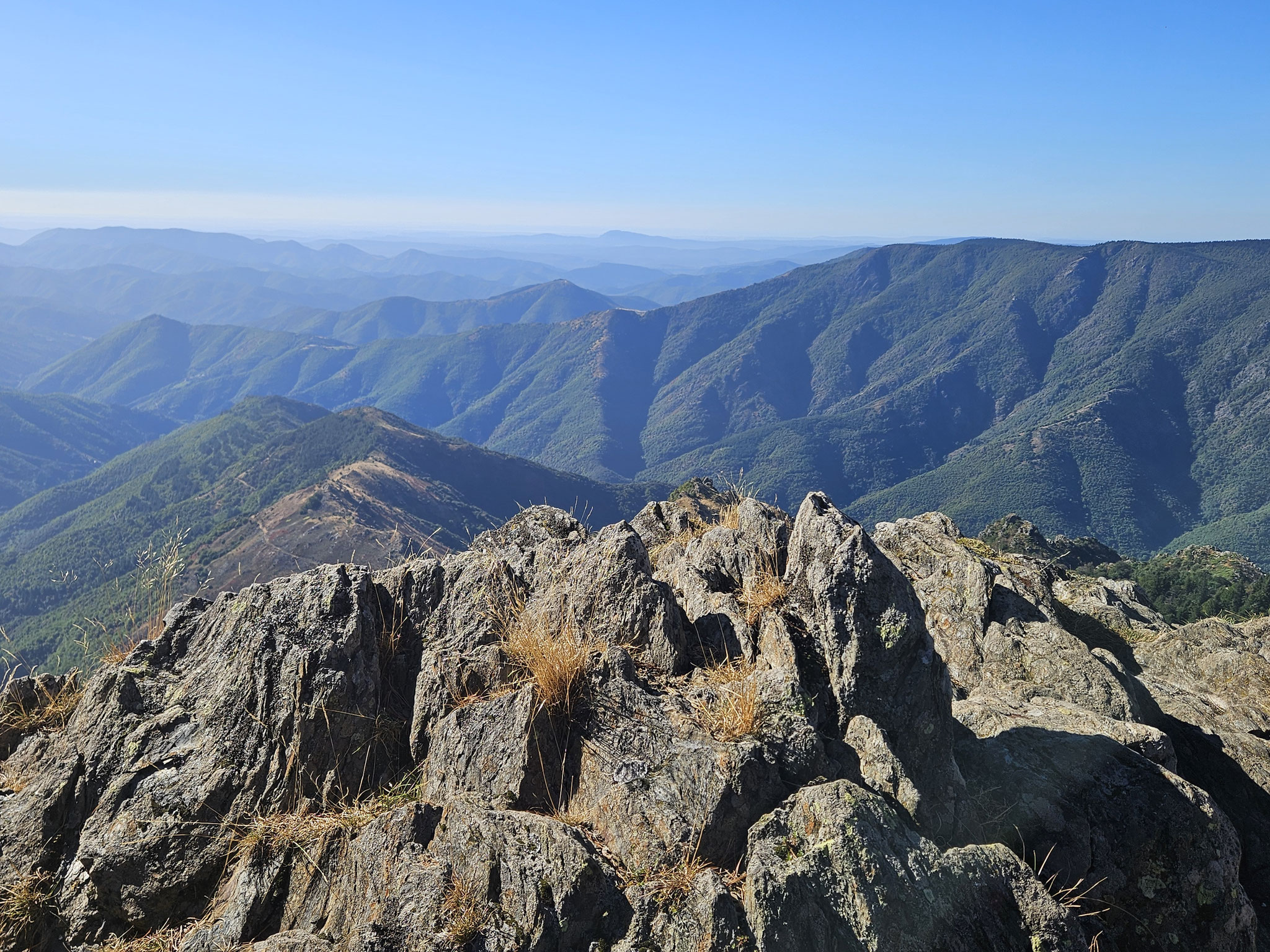 Mont Aigoual Ostflanke. Blick nach Süden.