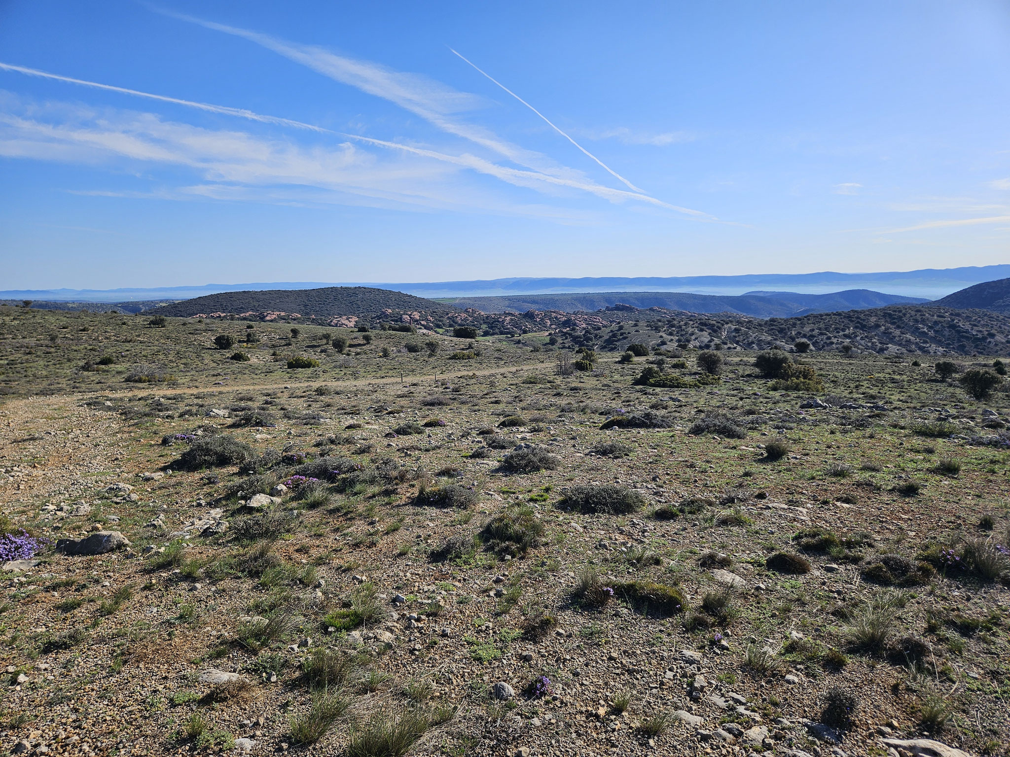 Llano de Navajuelo. Nebelschleier über dem Jiloca-Tal.