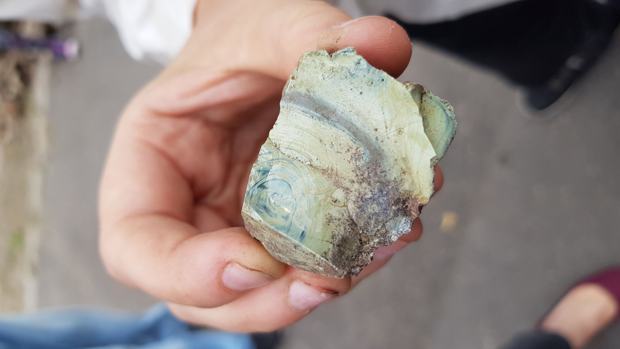 Slag rock.