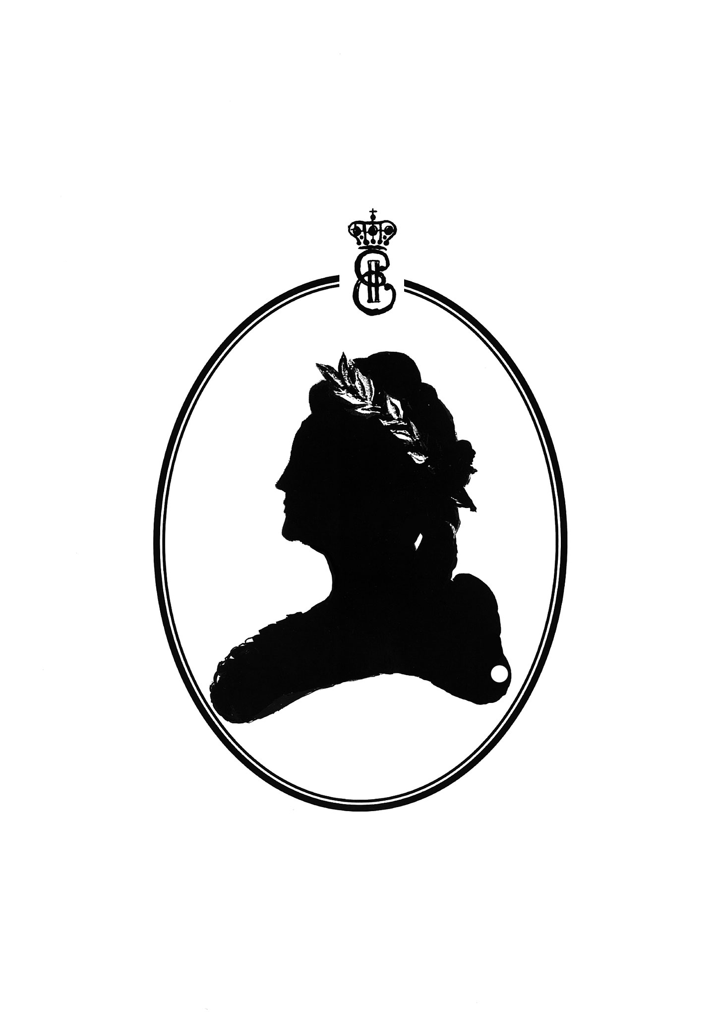 Silhouette  von Katharina der Grossen. 2014. Papier, Tusche. 