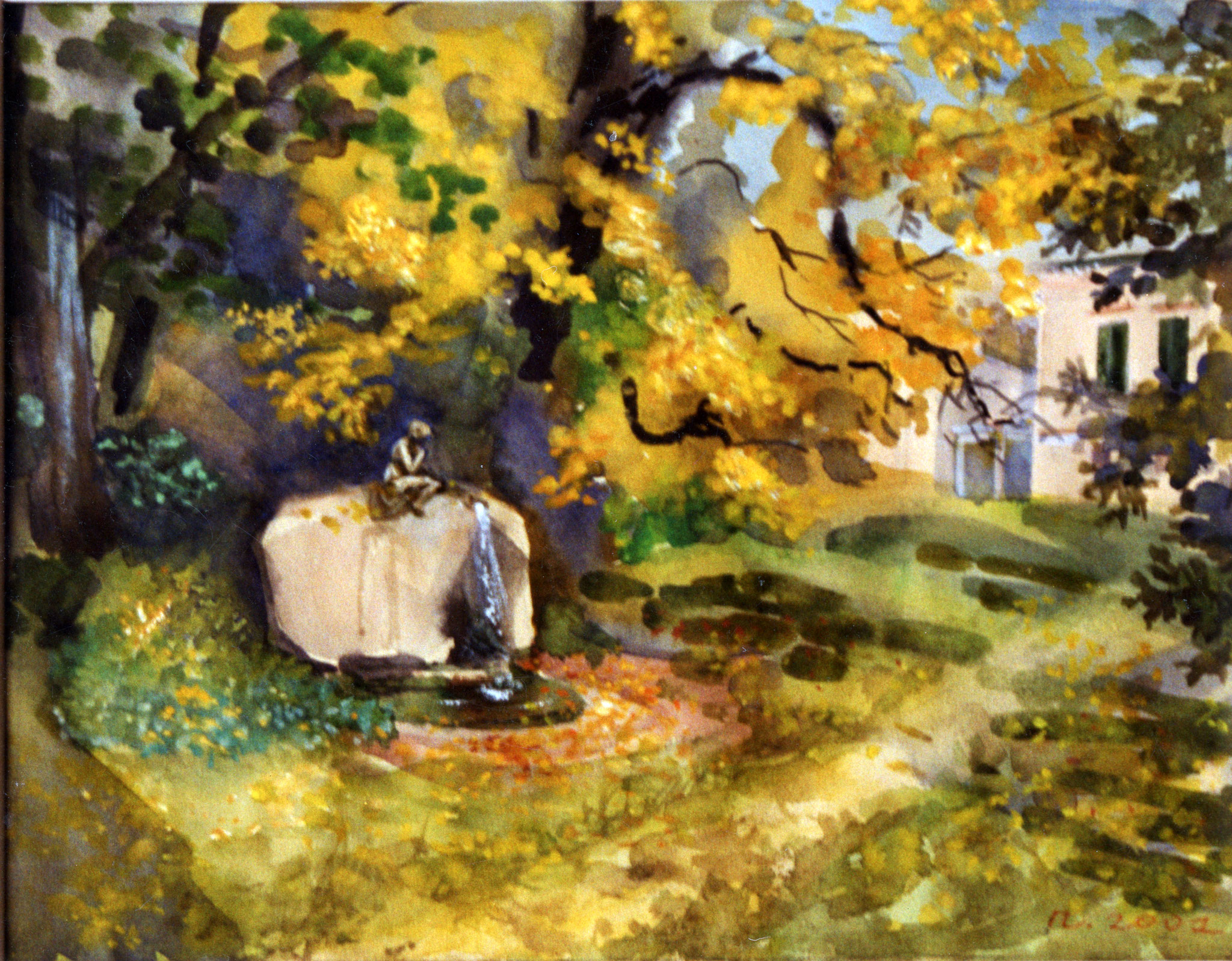 Milchmädchen in Glienicke. 2001. Papier, Aquarell.