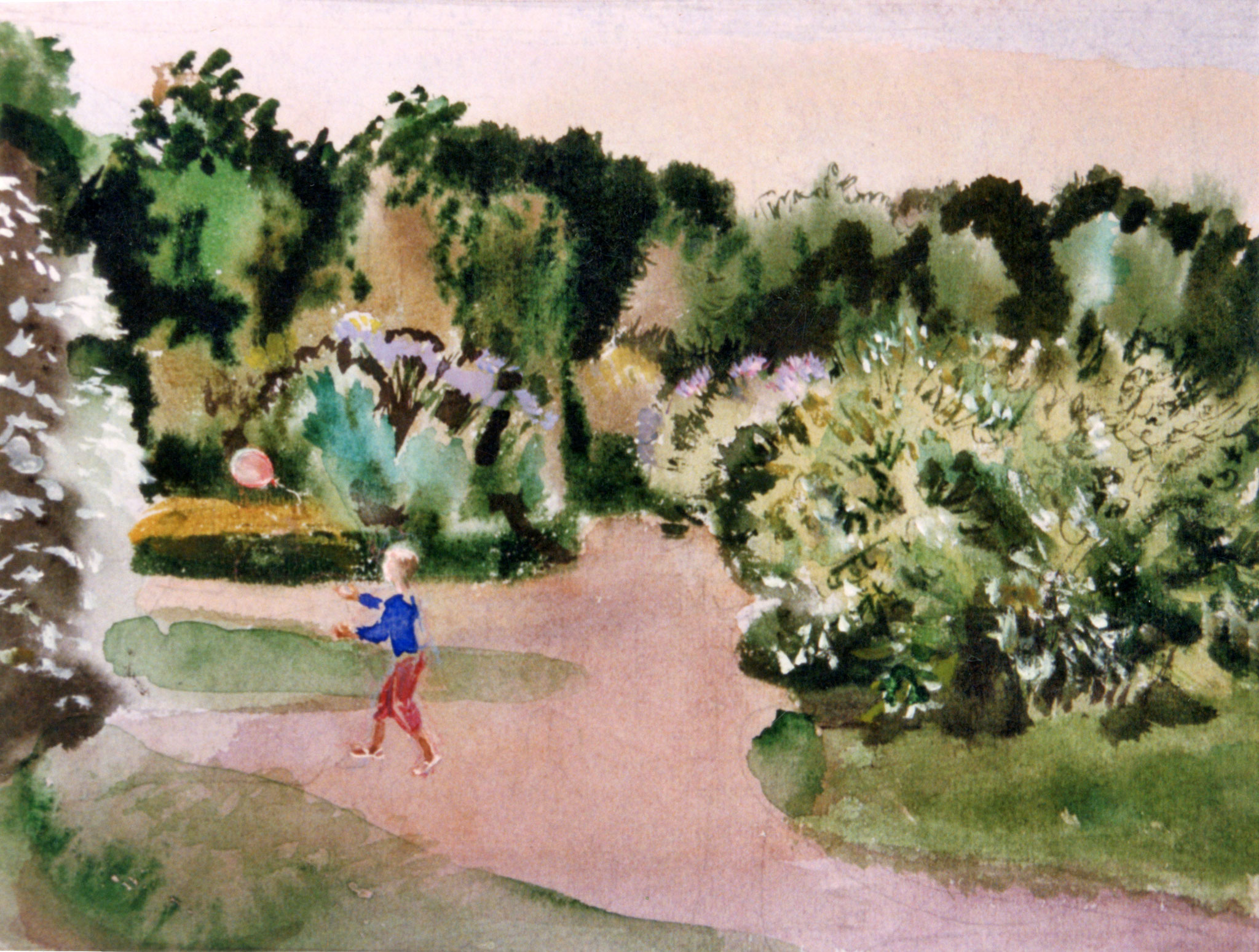 Auf dem Marsfeld in Sankt-Petersburg. 1993. Papier, Aquarell.