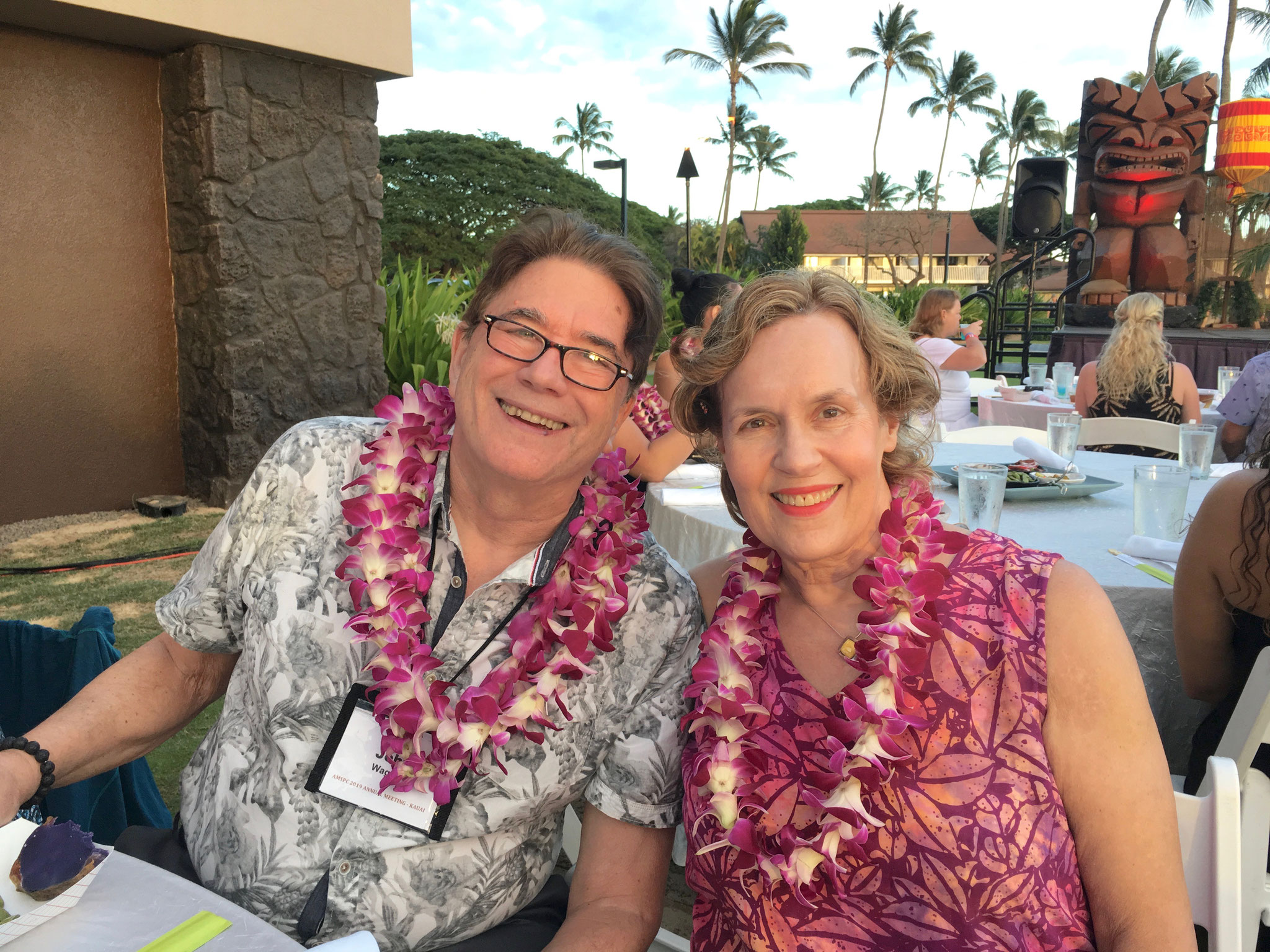 John & Lorraine on Kauai at a luau