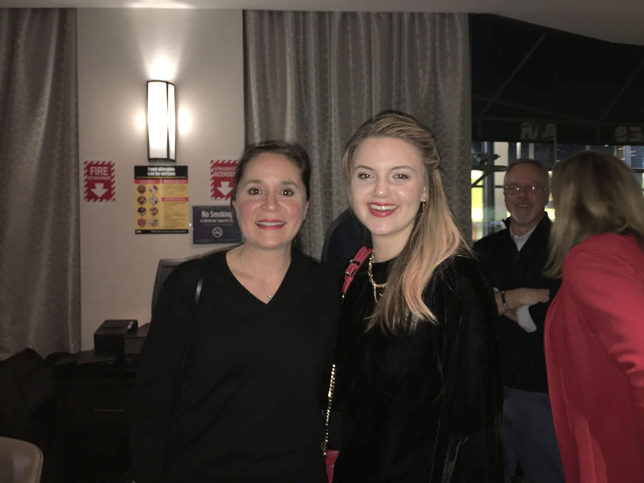 Barbra, Jon's wife, and Kate Kagel, Celeste's daughter, 12-2019