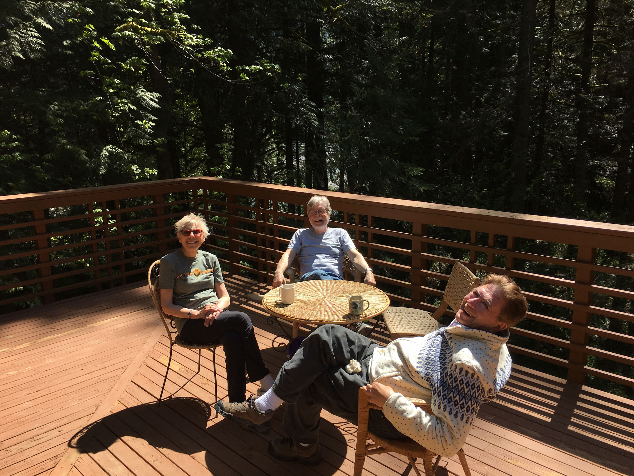 Seattle, May, 2019: Connie, Steve Carlson, & John at their country house