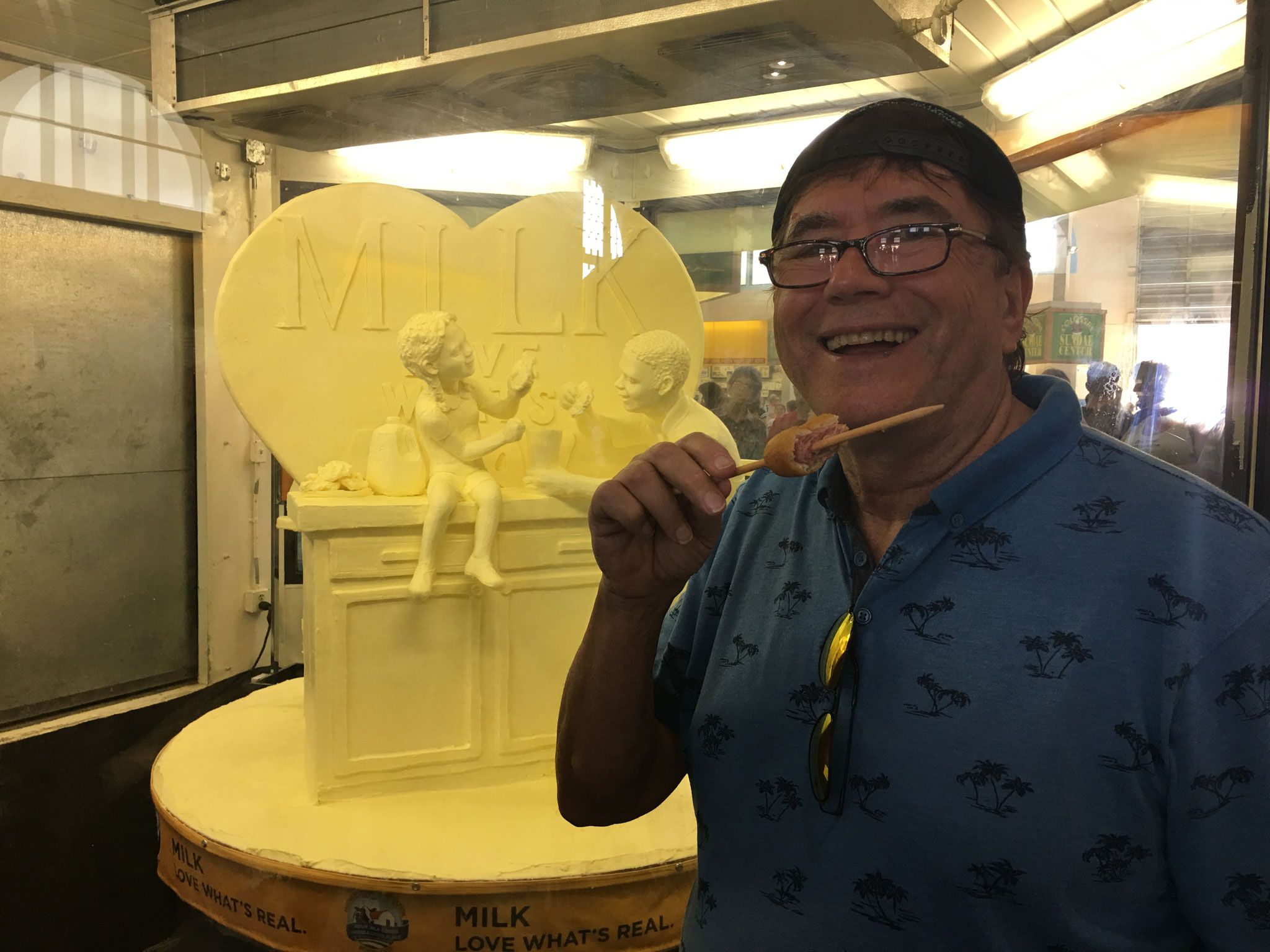 the New York State Fair, 2019  The butter sculpture