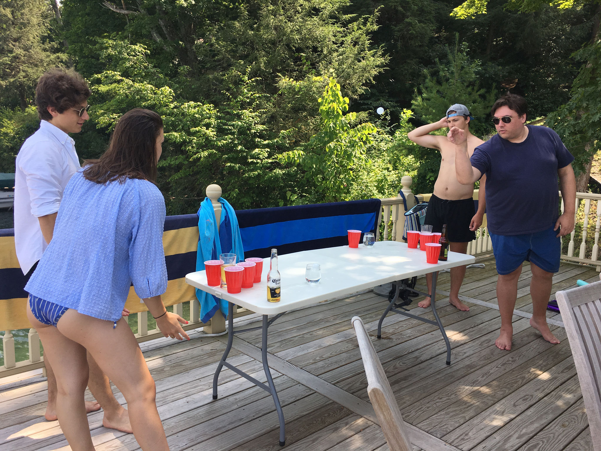 Playing Beer Pong