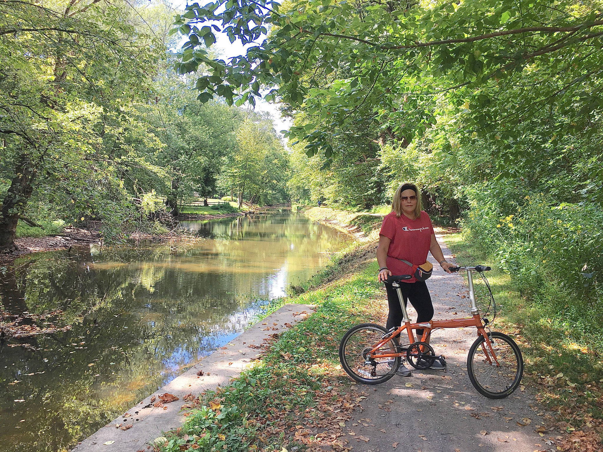 Sept. 7, 2019   biking along the Delaware River, Celeste