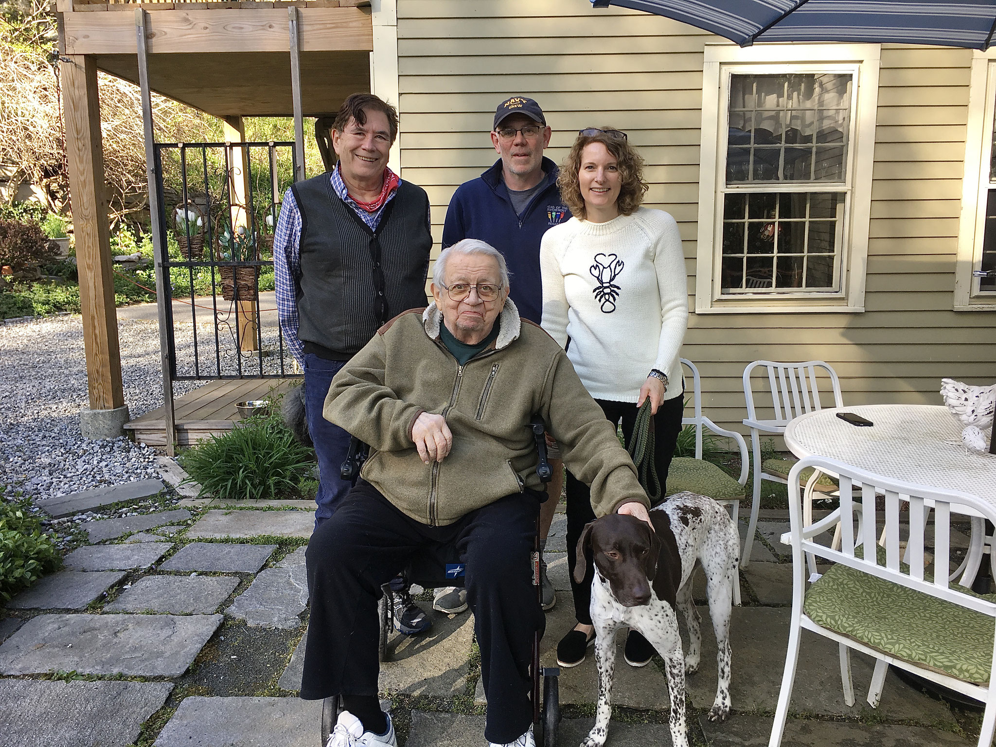 John, Colin, Colin Jr., Lisa, and Tex, the new dog   5-1-2021