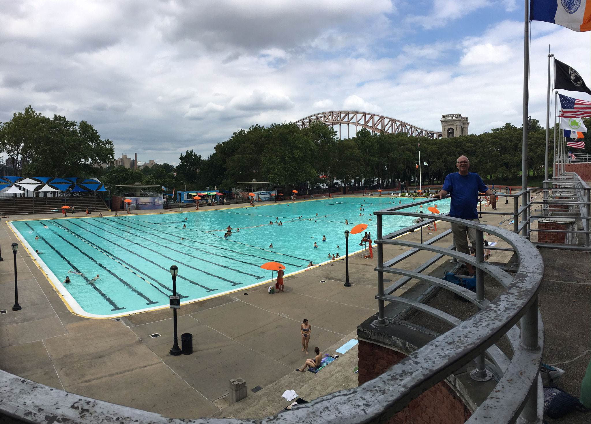 Bernd at the Astoria Pool, Queens, NYC  The  Pool Width is 50 meters!!