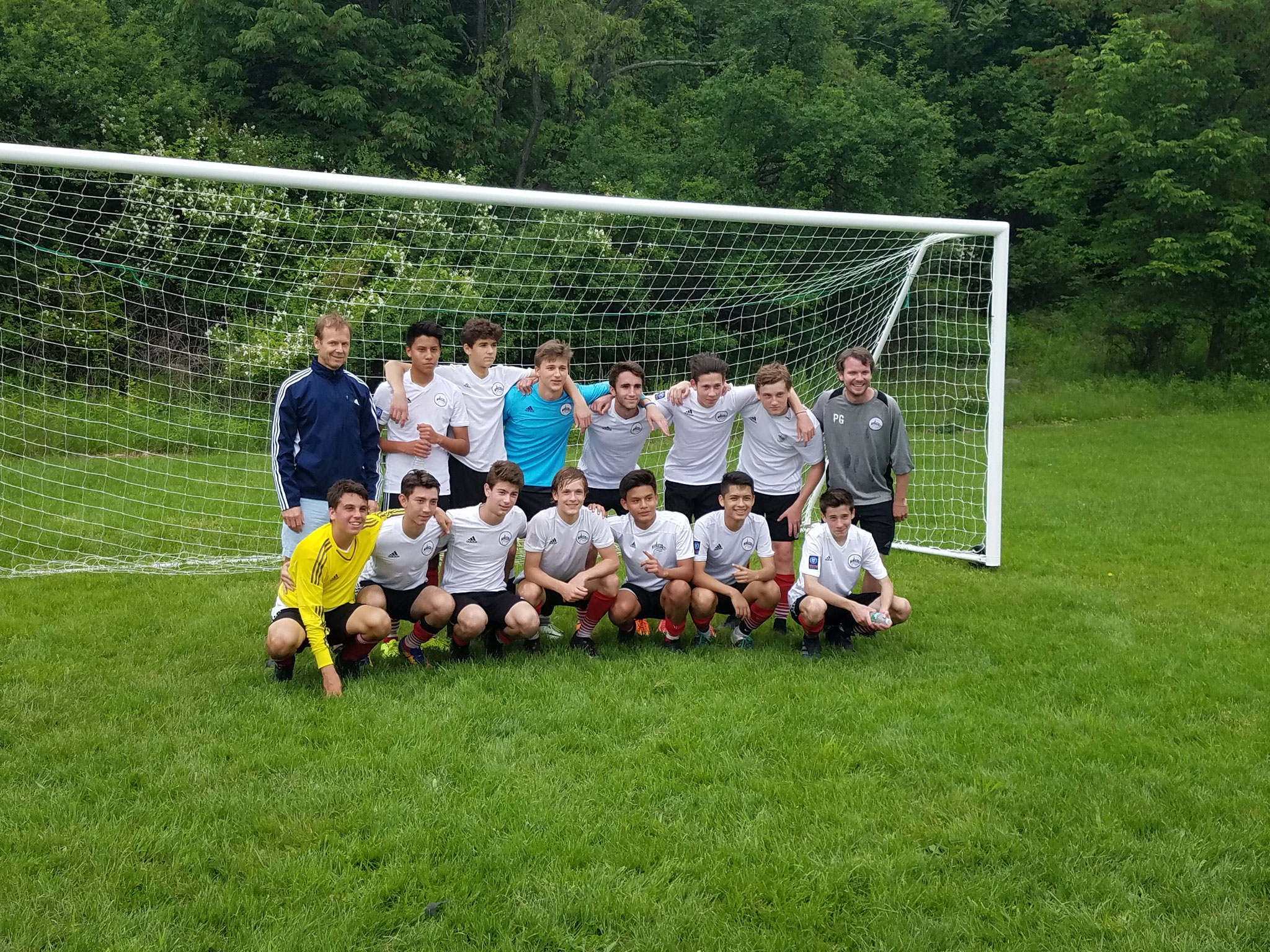 June 4, 2017 Jack's team won their division title in soccer today. Jack is in the blue top-he plays goalie. Congratulations to the team!