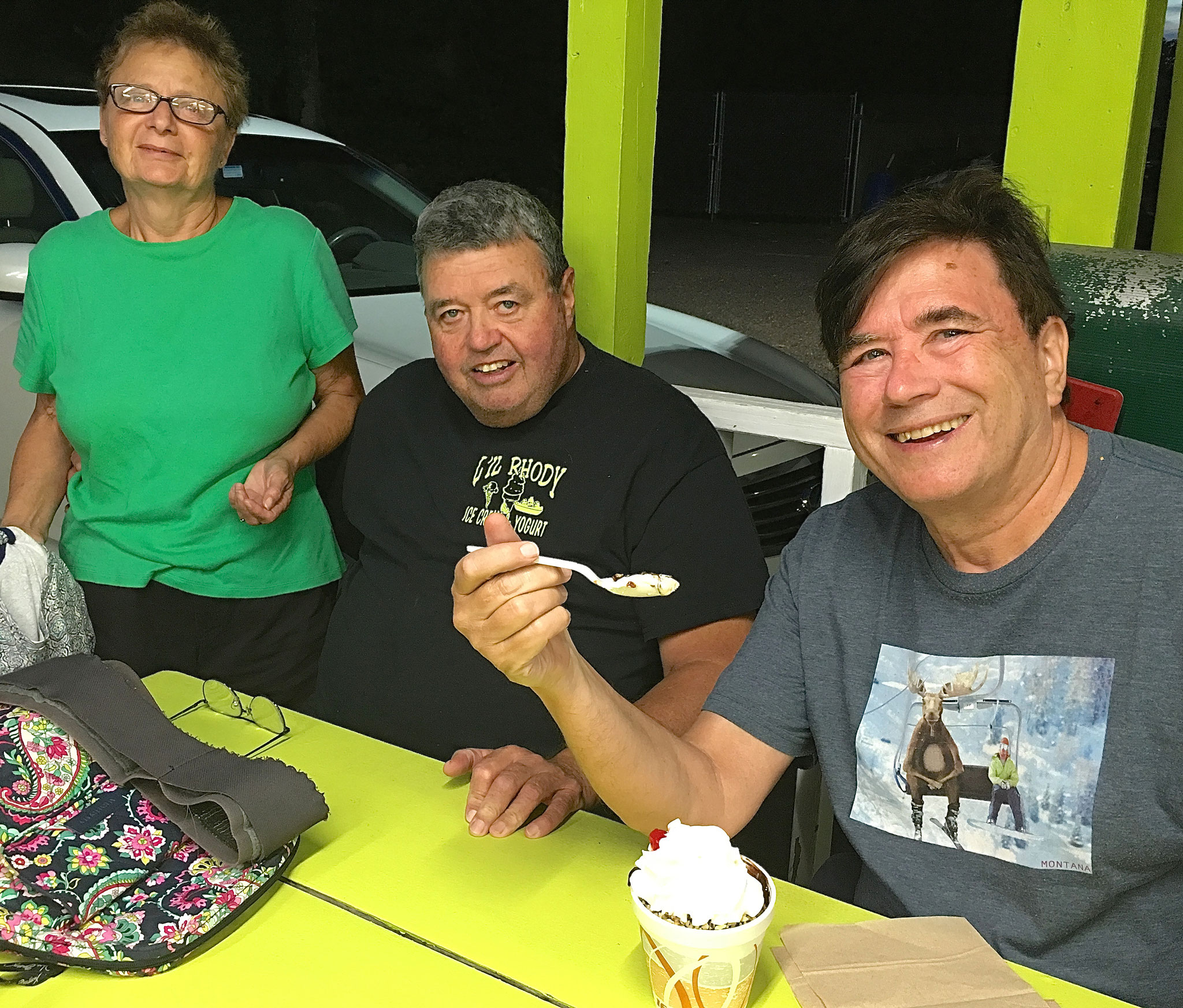 With Belinda & Bill Gudas & John Wagner, Lil Rhody's Ice Cream, Warwick, RI